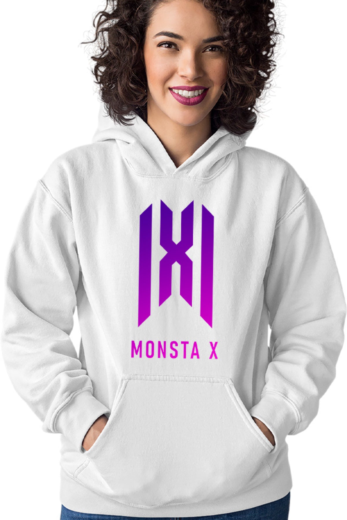 Hanorac dama Monsta X Logo Merch K-Pop Album New Come Back