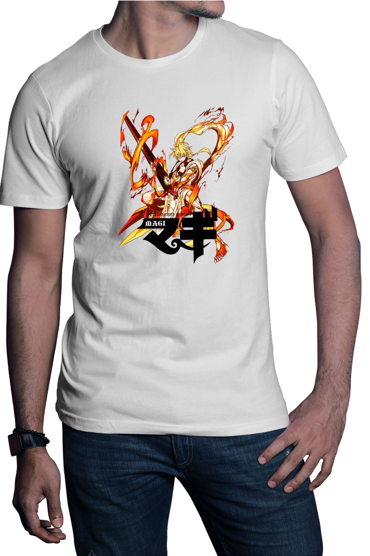 Tricou barbati Magi The Labyrinth of Magic Alibaba Fire Sword