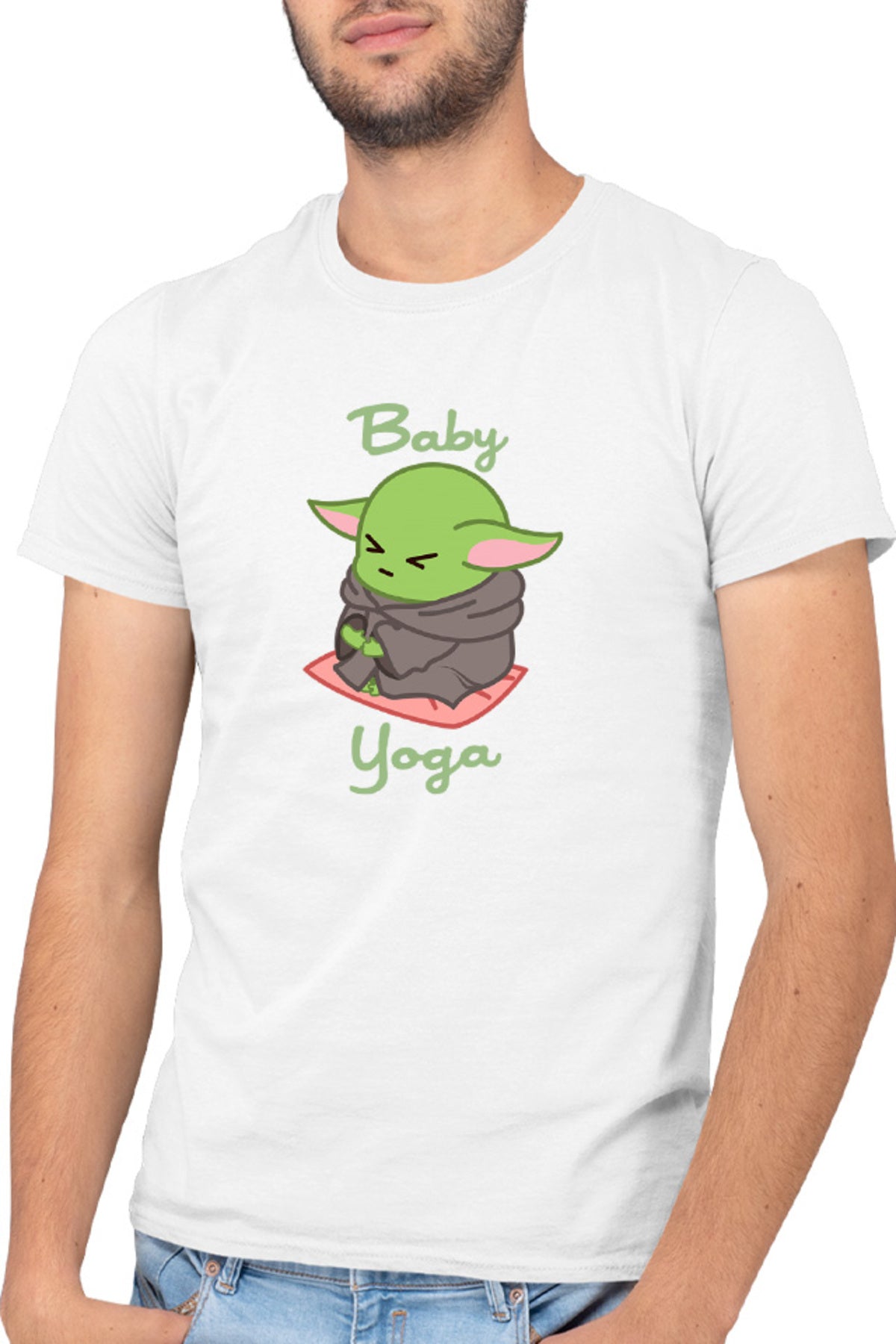 Tricou barbati Baby Yoda Meditate Morning Stress