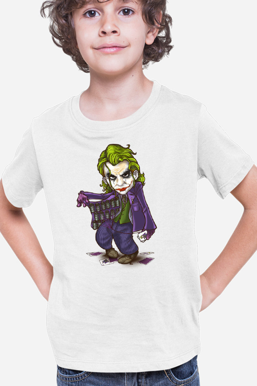 Tricou copii Joker Ace Cards Chibi Cool