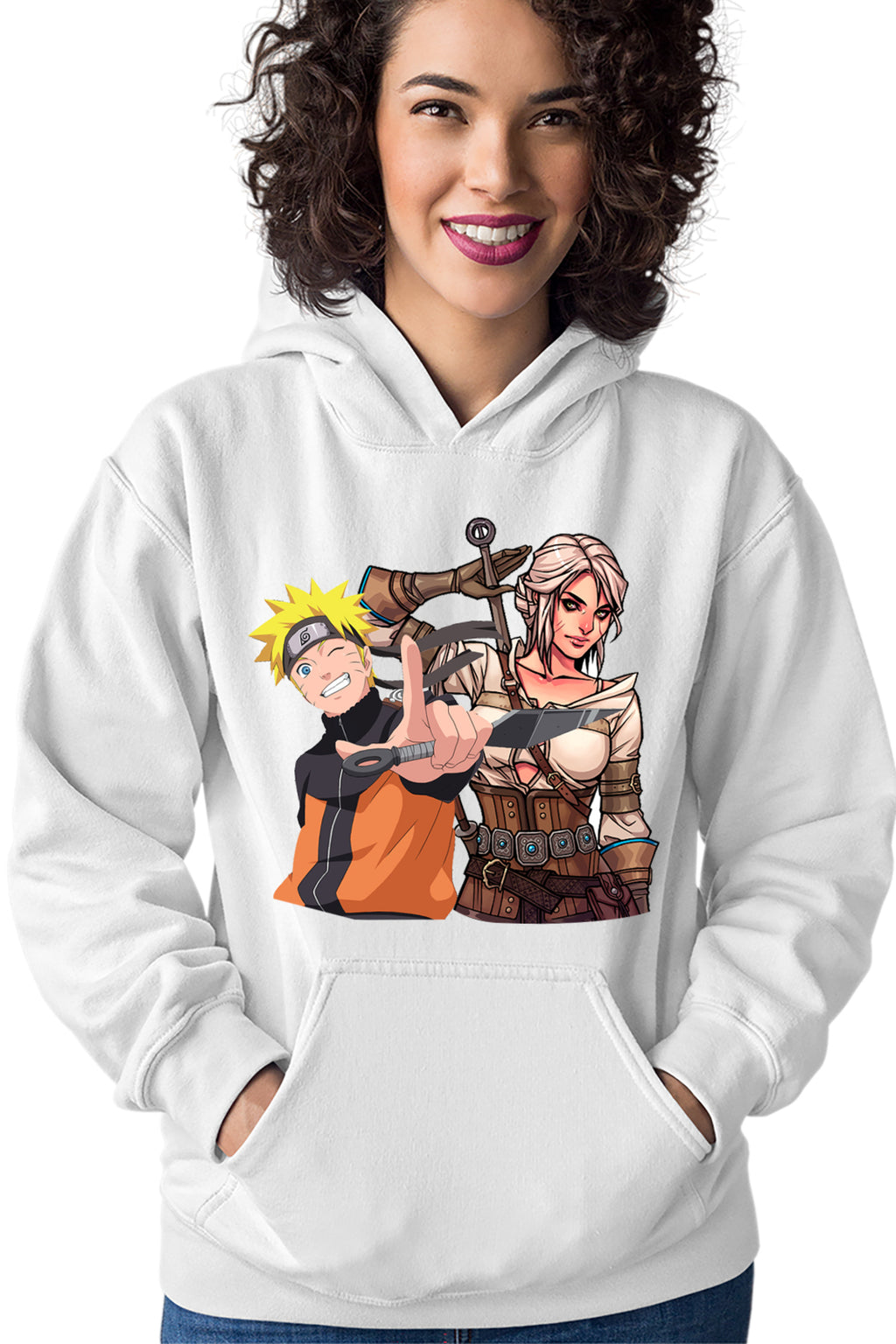 Hanorac dama The Witcher Ciri Naruto Shippuden Anime Desene