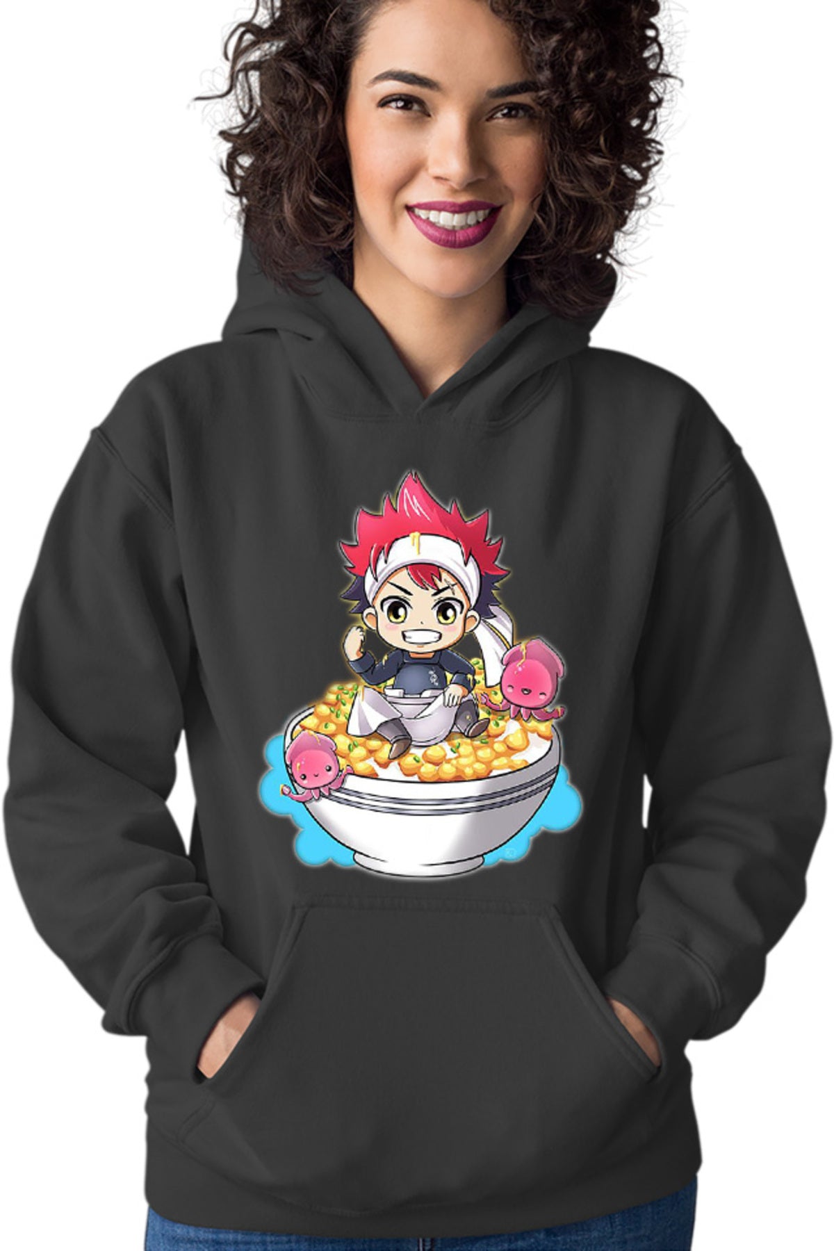 Hanorac dama Food Wars Chibi Souma Rice Bow Anime Kage