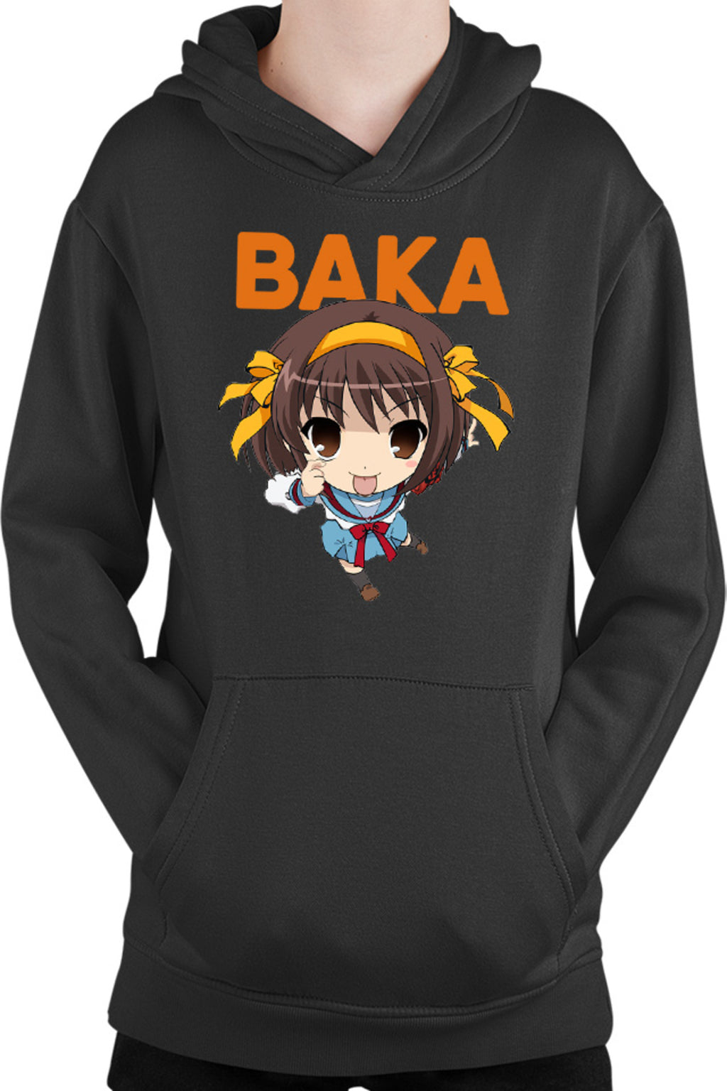 Hanorac copii Haruhi Suzumiya Baka Emoji Chibi Otaku Anime Japan