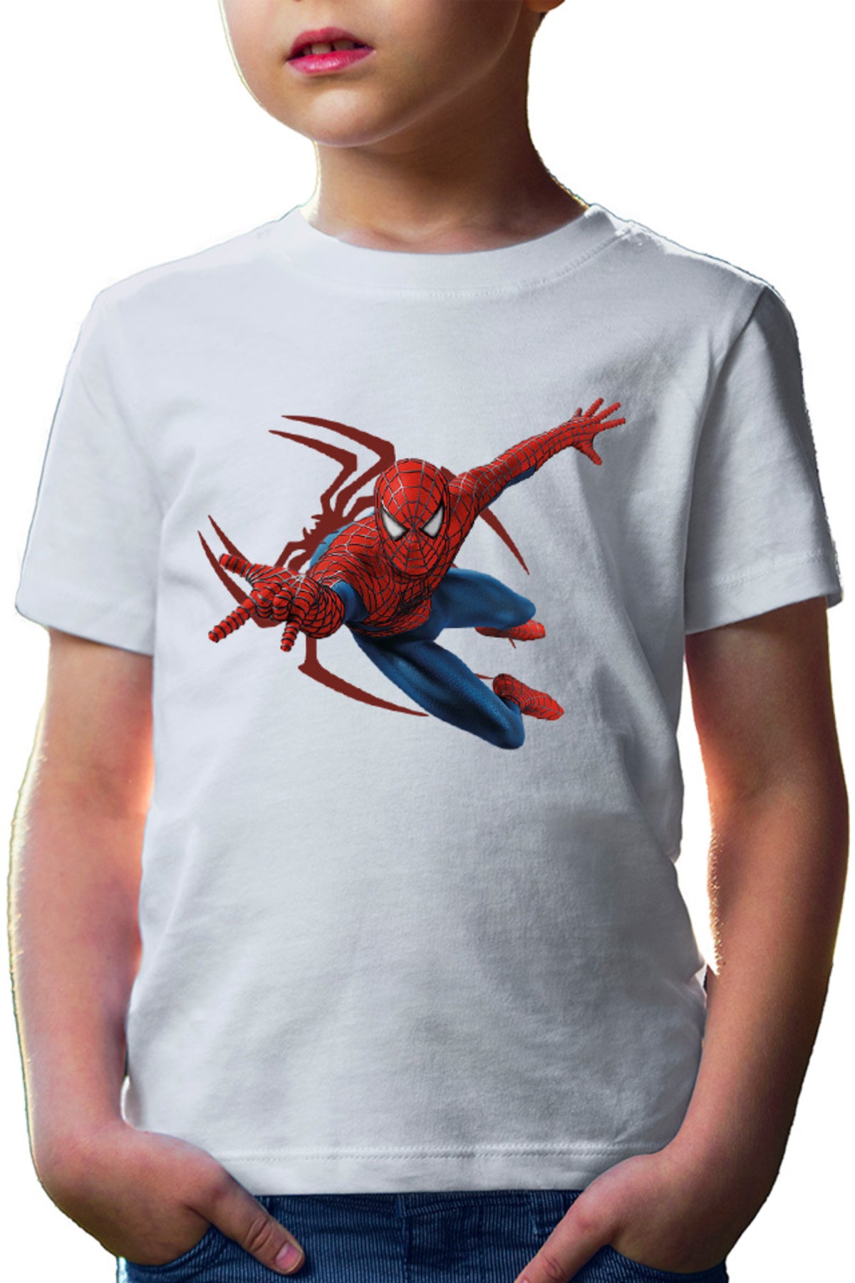 Tricou copii Spiderman Logograph Web Jump Marvel Stan