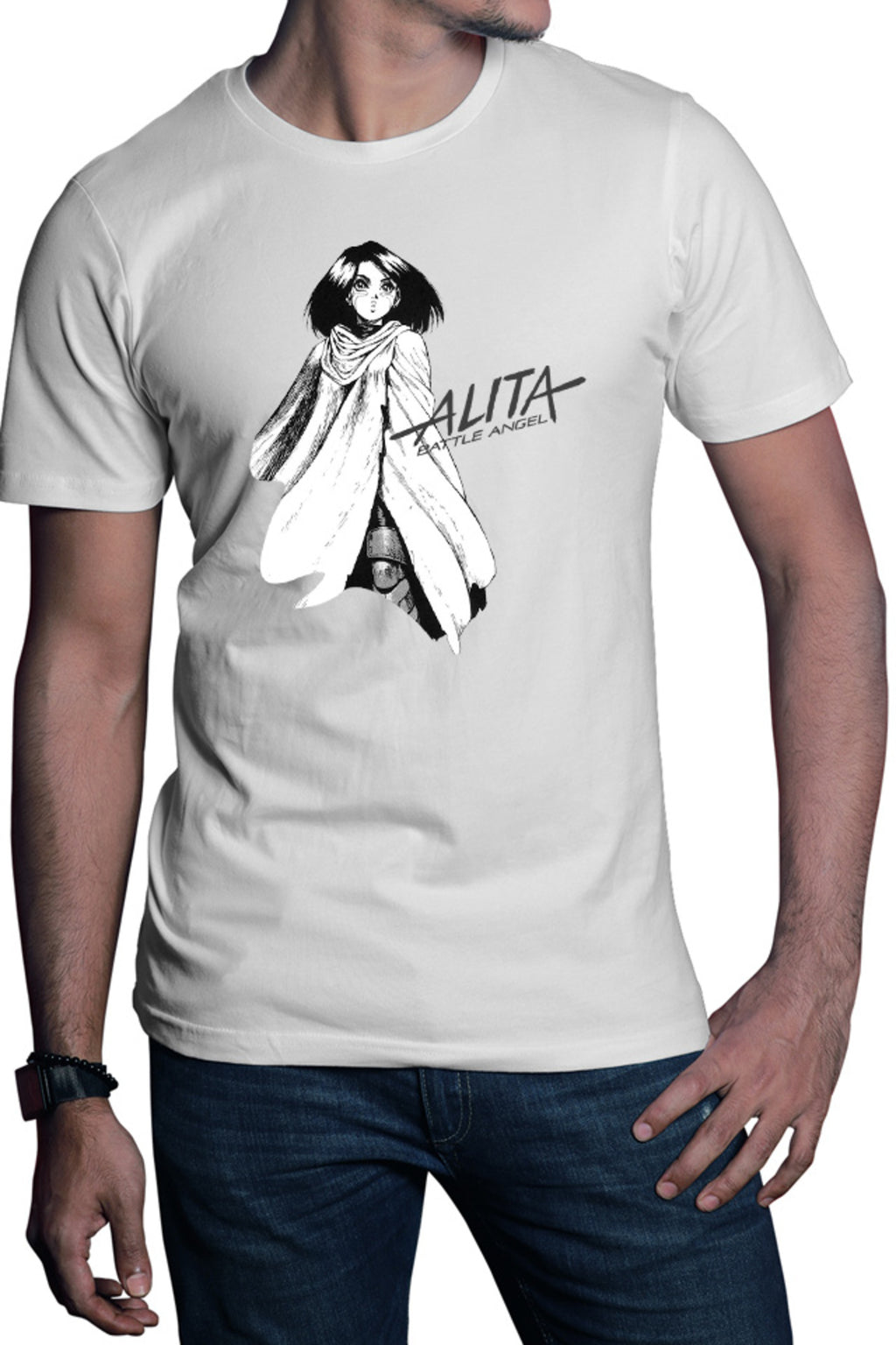 Tricou barbati Battle Angel Alita Gally Genos Makoto Ghost Shell Mecha