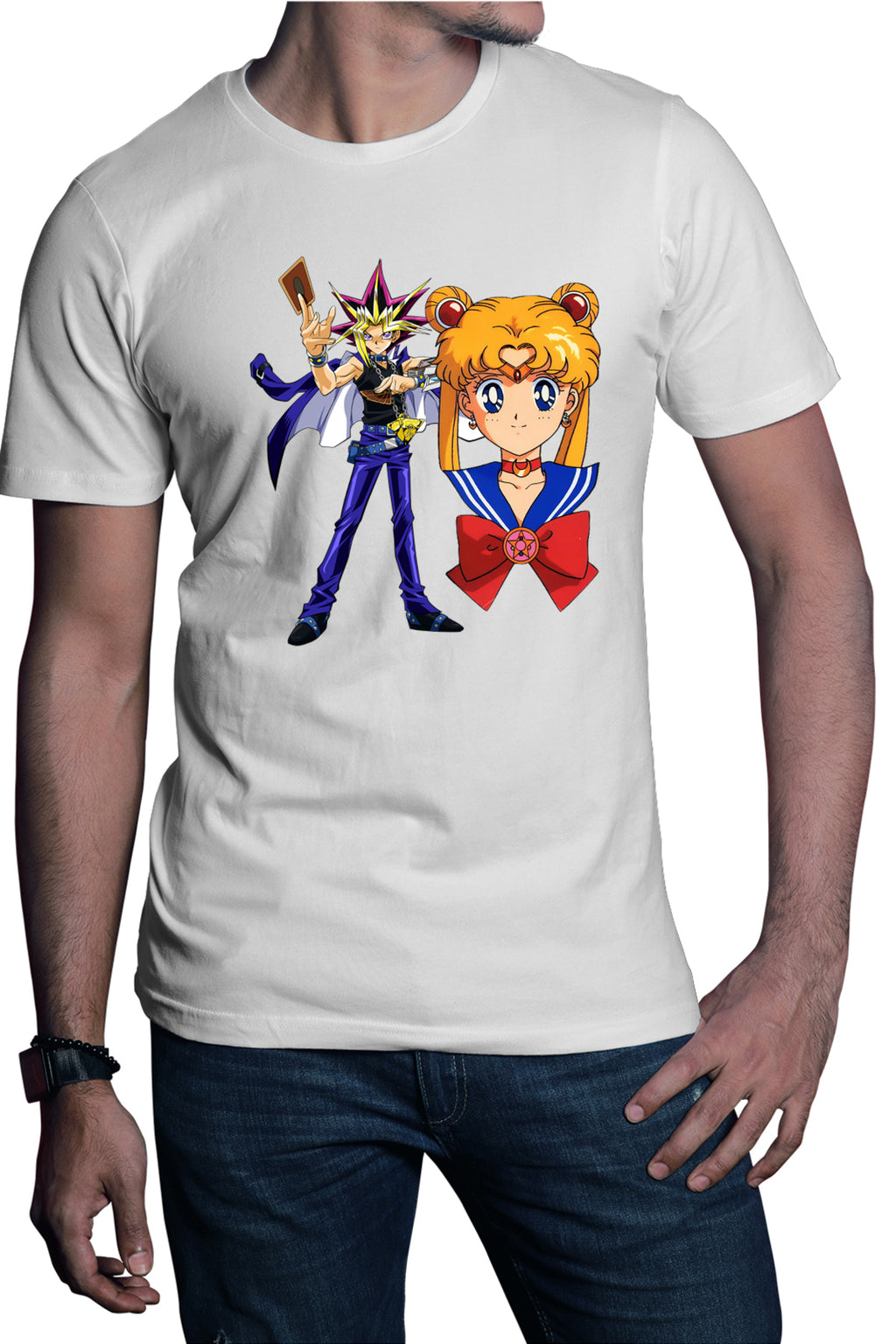 Tricou barbati Yu Gi Oh Mutou Sailor Moon Duel Links Anime