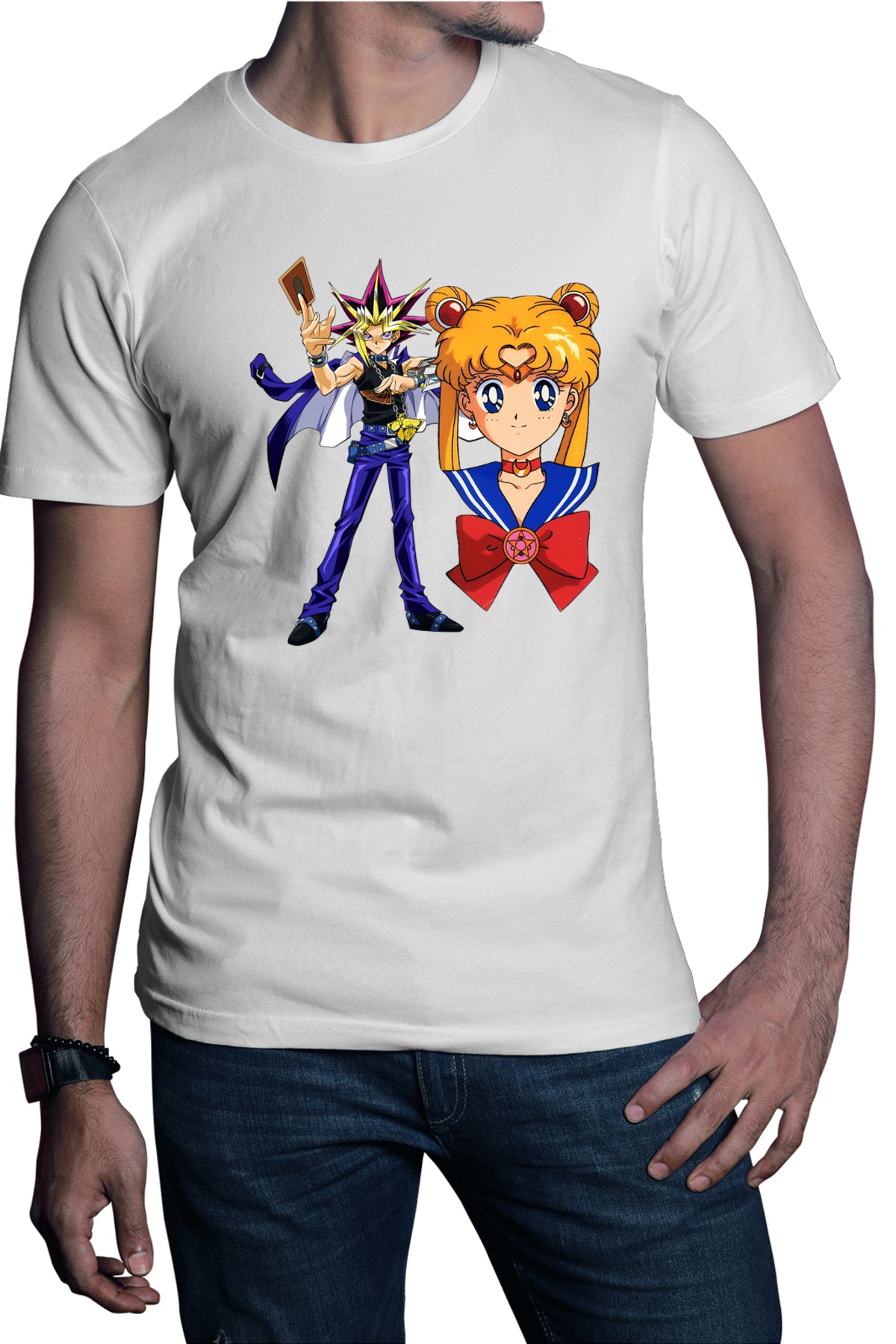 Tricou barbati Yu Gi Oh Mutou Sailor Moon Duel Links Anime