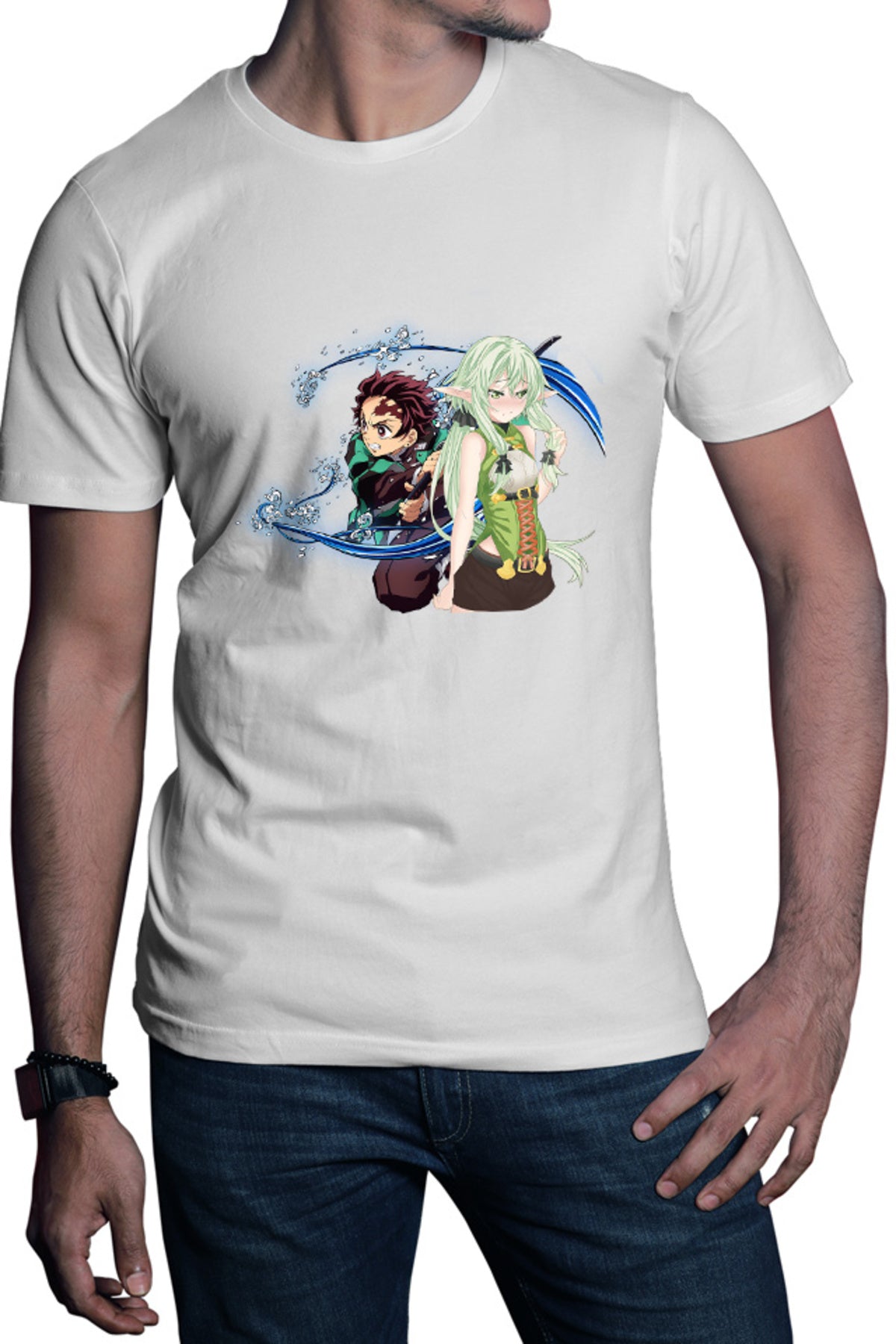 Tricou barbati Goblin Slayer Elf Kimetsu no Yaiba Tanjirou
