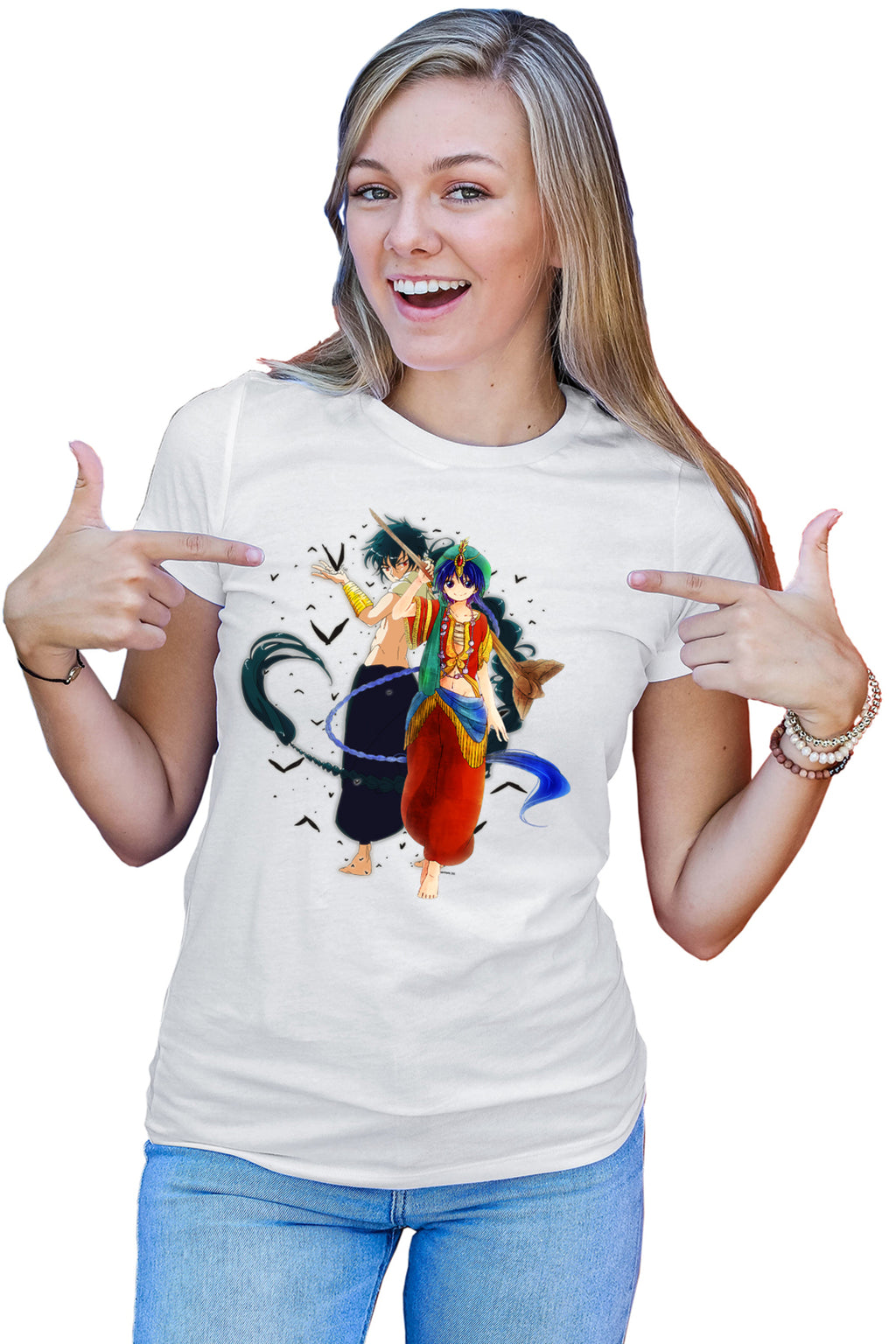 Tricou dama Magi The Labyrinth of Magic Aladin Anime Kage