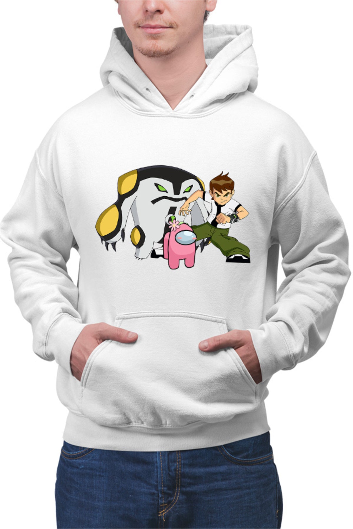 Hanorac barbati Among Us Flower Cute Ben 10 Monster Transform Teen