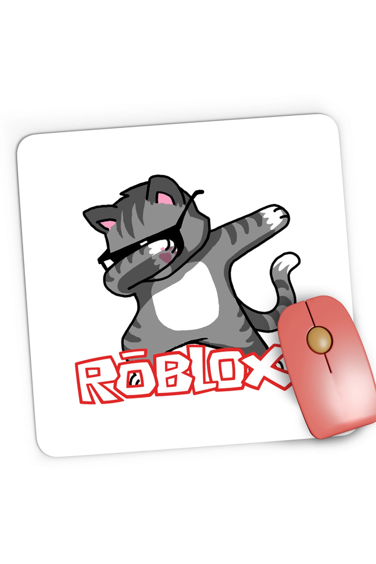 Mousepad Gaming Roblox Cat Kitten Fortnite Dab Vip, 21x19 cm