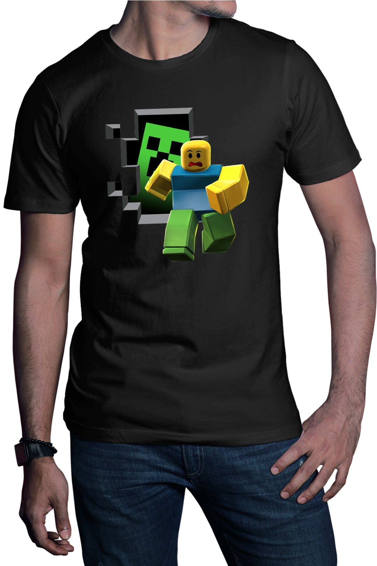 Tricou barbati Roblox Minecraft Earth Aternos Mcskins