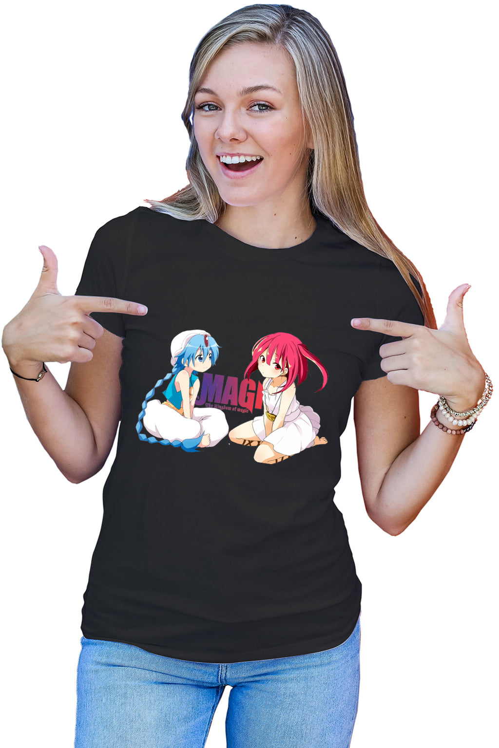 Tricou dama Magi The Labyrinth of Magic Alladin Morgiana Sitting