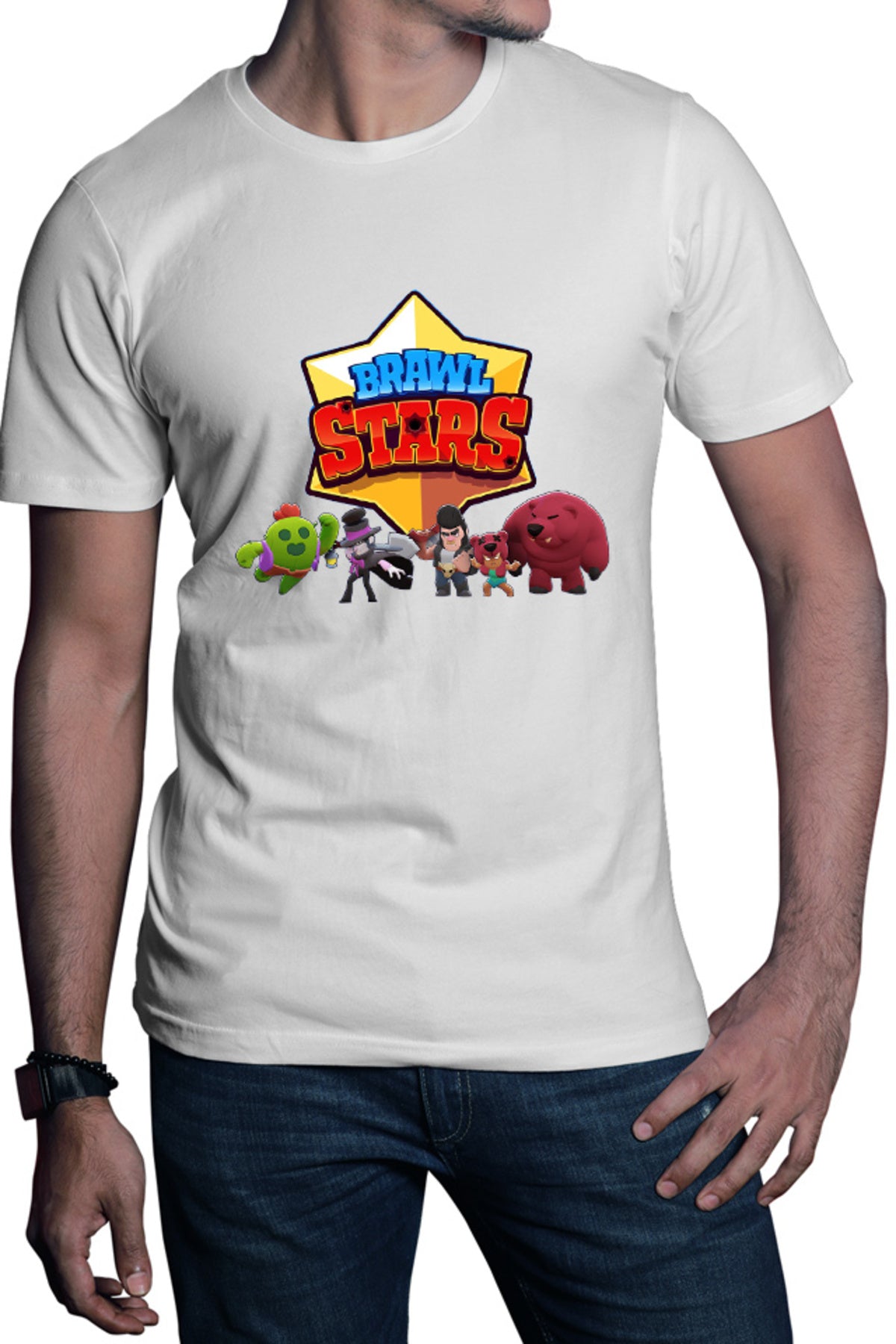 Tricou barbati Brawl Stars Full Team Shooter Mobile Game Classes