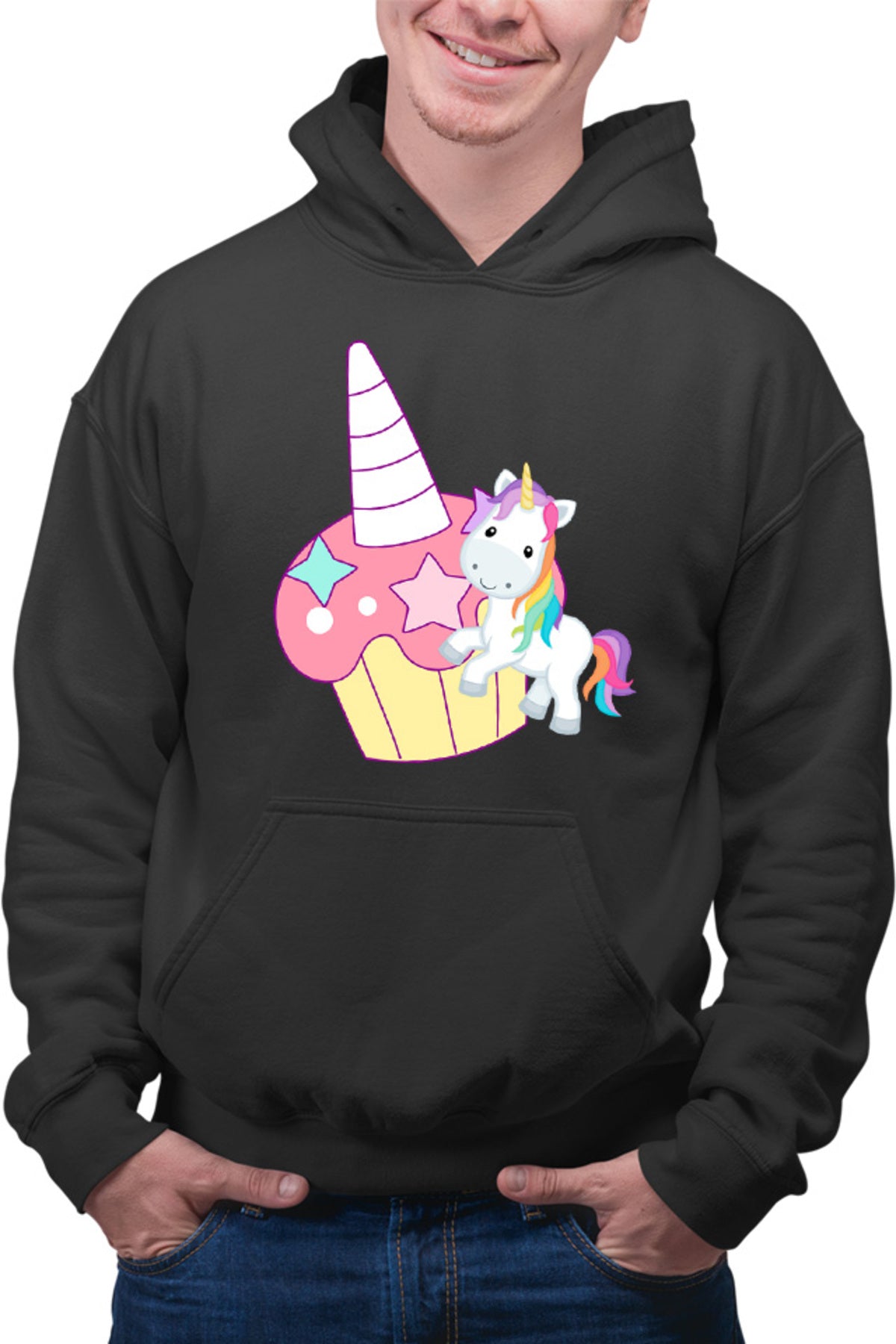 Hanorac barbati Unicorn Squad Muffin Colorful Luck