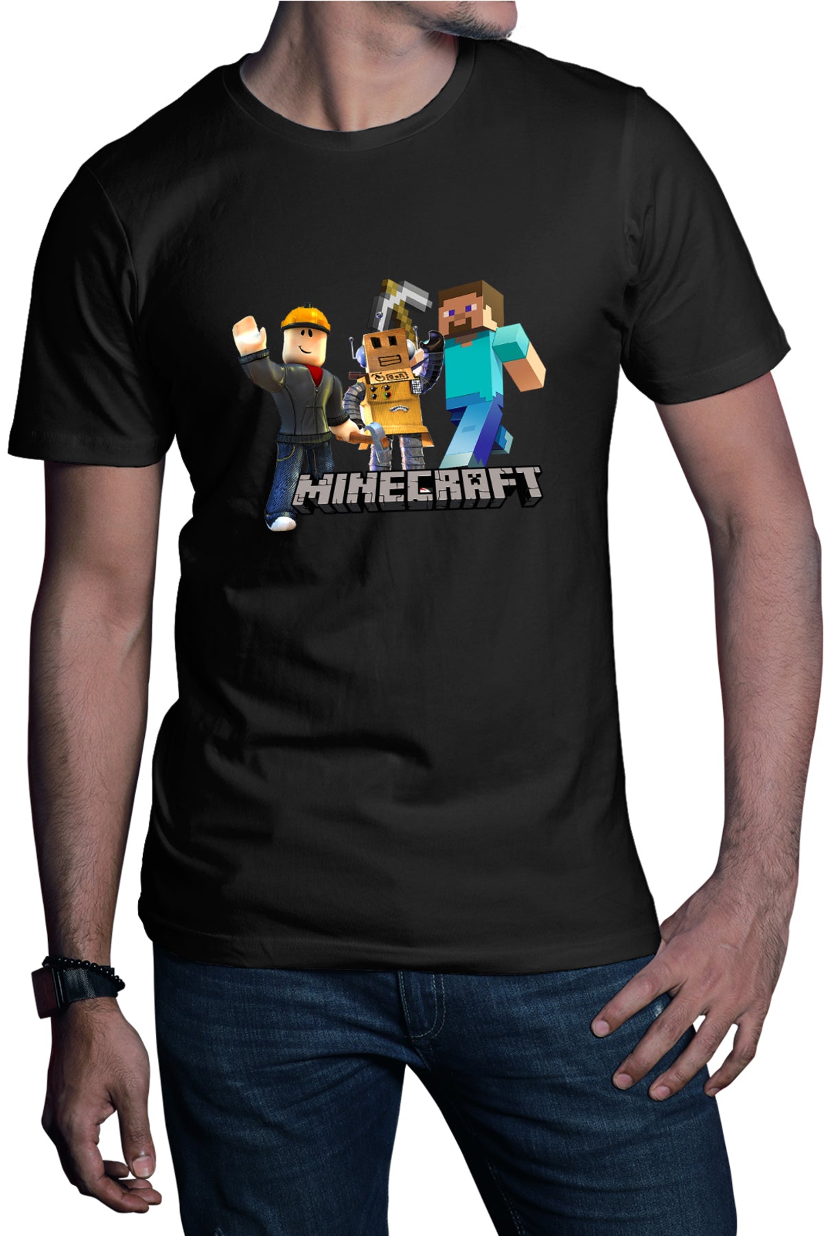 Tricou barbati Roblox Minecraft Video Mcskins Tlauncher