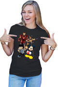 Tricou dama Ironman Mickey Mouse Minecraft Fortnite Games