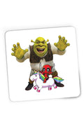 Mousepad Gaming Shrek Deadpool Scary Unicorn, 21x19 cm