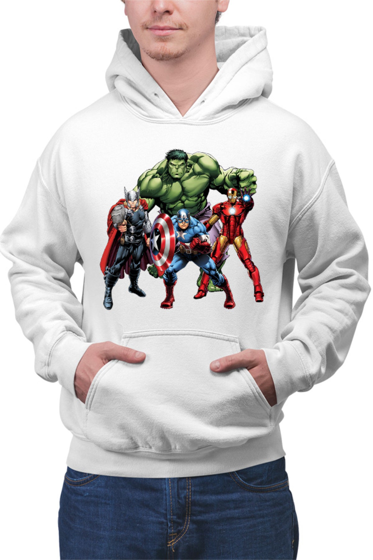Hanorac barbati Thor Hulk Ironman Captain America Cool Pose Animation
