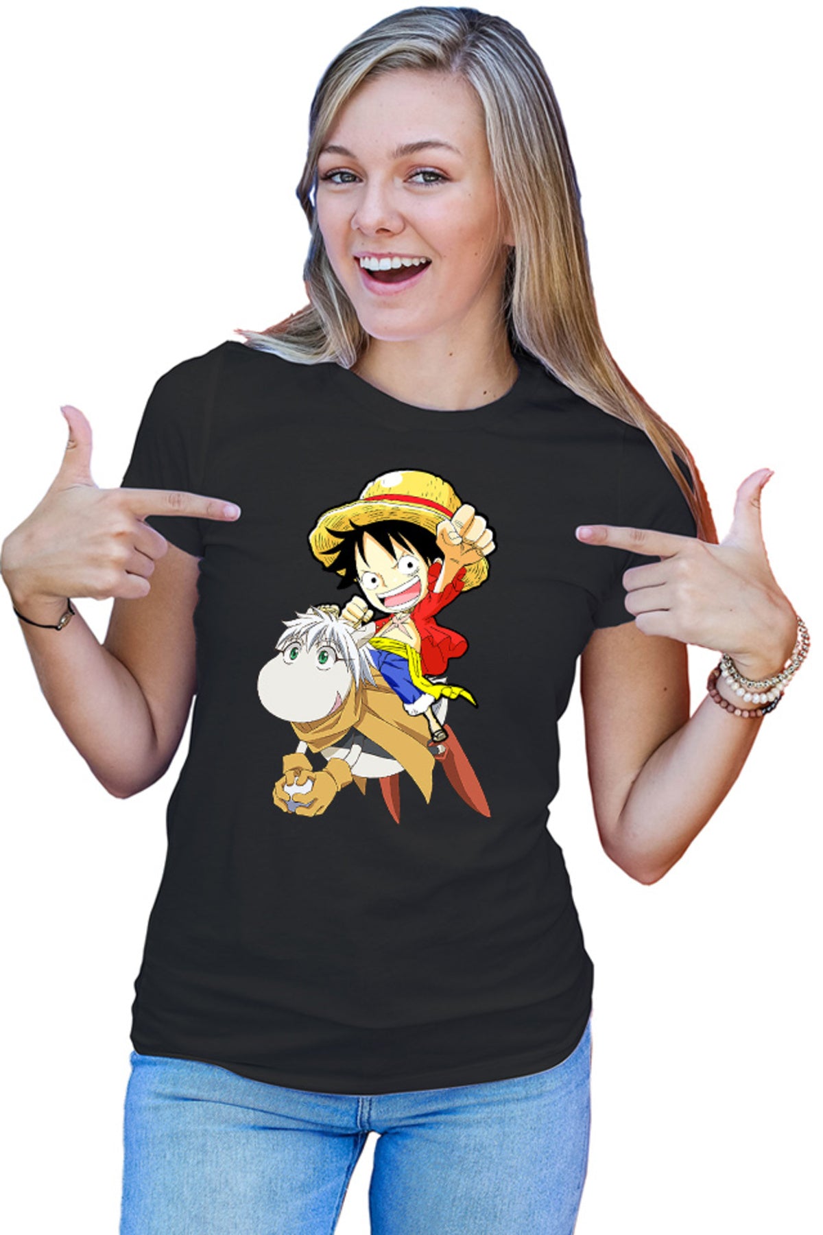 Tricou dama Hoshin Engi Sibuxiang Lufy One Piece Cute Animal Boruto