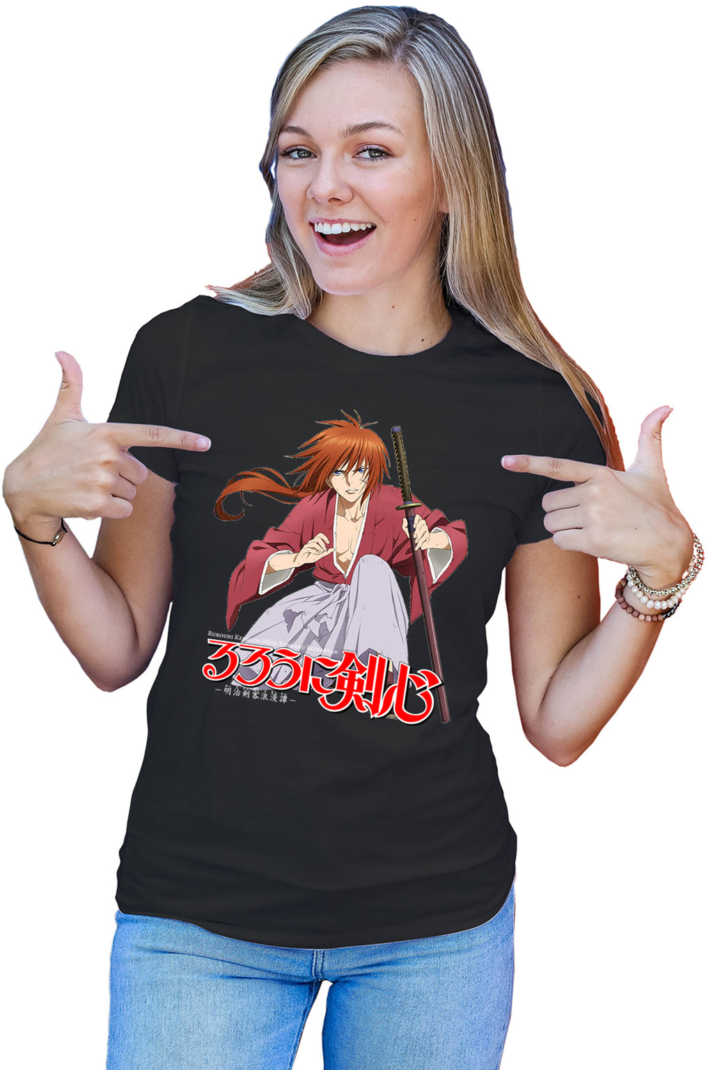 Tricou dama Rurouni Kenshin Sword Sit Meiji Swordsman Romantic Story
