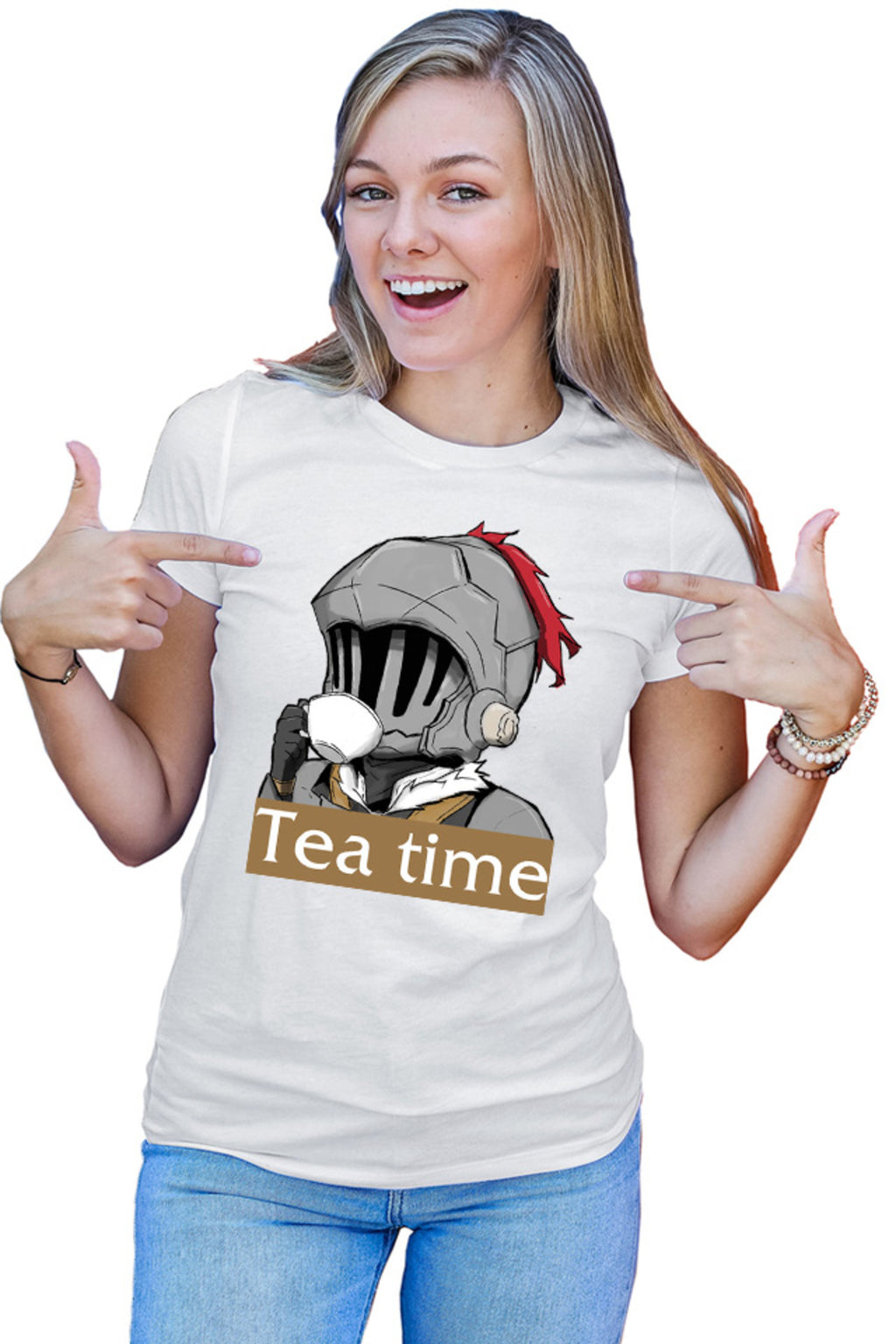 Tricou dama Goblin Slayer Tea Time Break Anime Rapid Armor Bebe