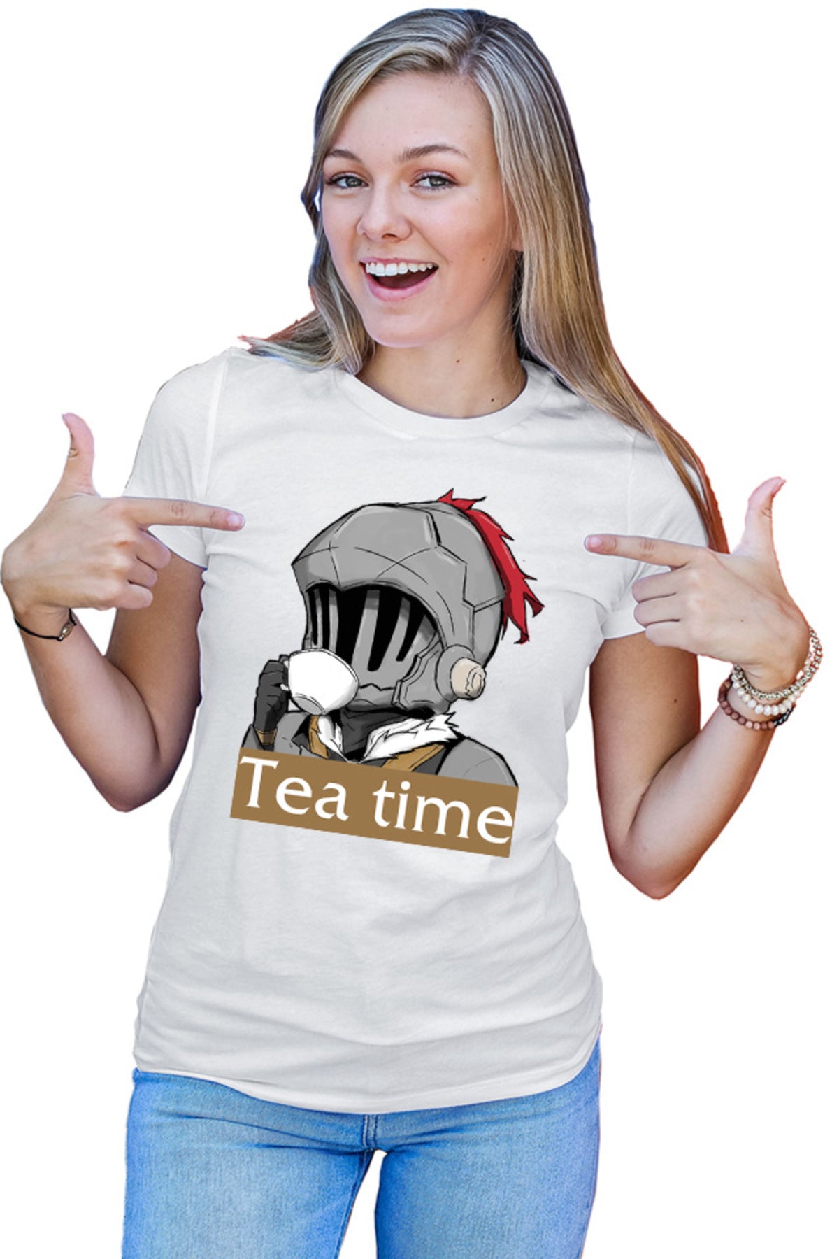 Tricou dama Goblin Slayer Tea Time Break Anime Rapid Armor Bebe