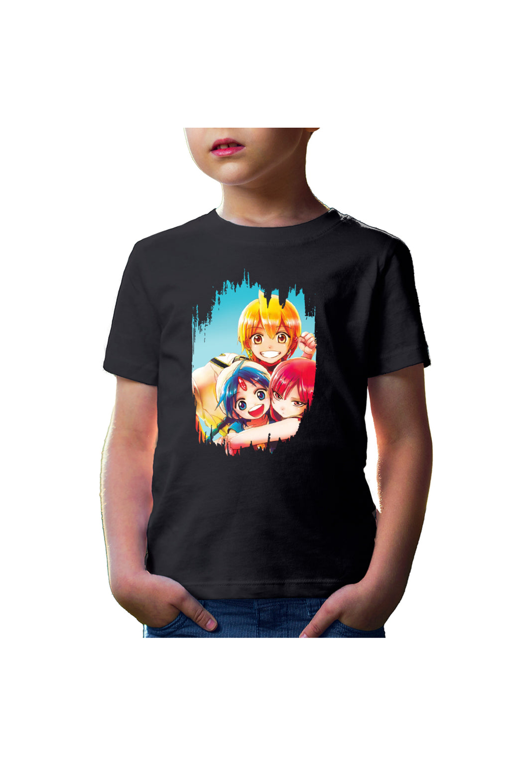 Tricou copii Magi The Labyrinth of Magic Protagonists Group Blue Sky