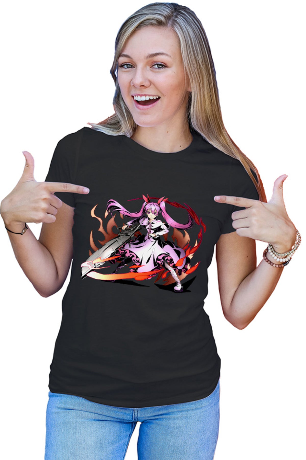 Tricou dama Akame ga Kill Mine Fire Kawaii Gore Jojo Anima