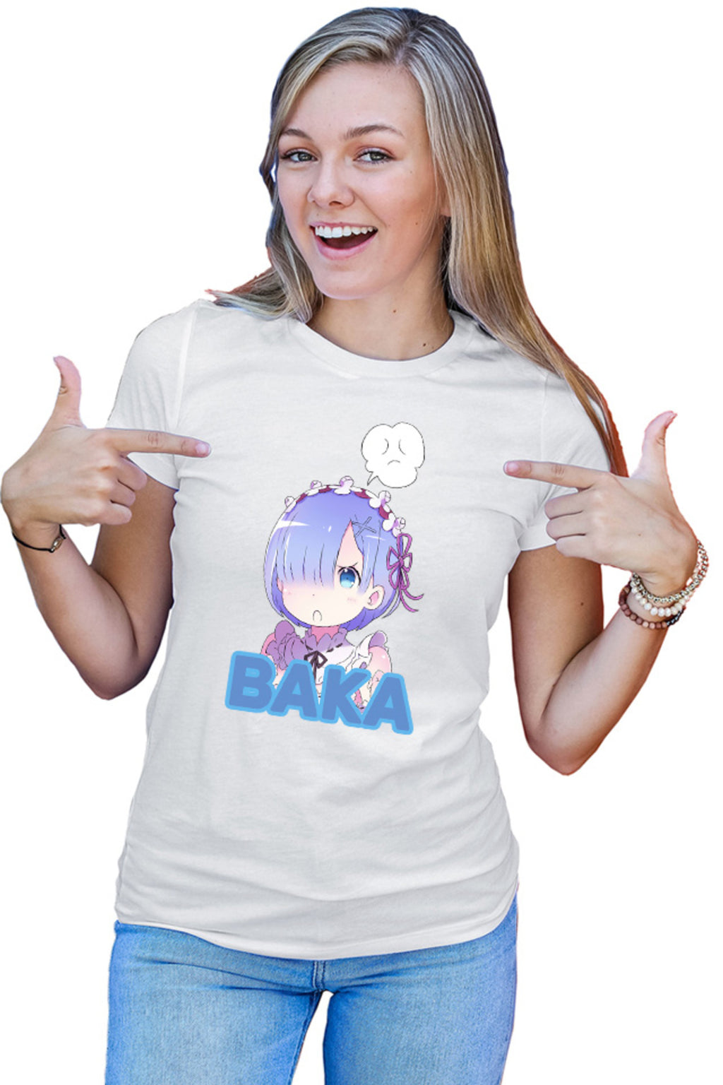 Tricou dama Re Zero REM Baka Tappei Nagatsuki Isekai Light Novel