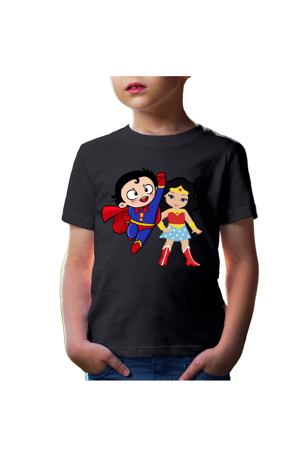 Tricou copii Superman Wonder Woman Cartoon Hero Comics