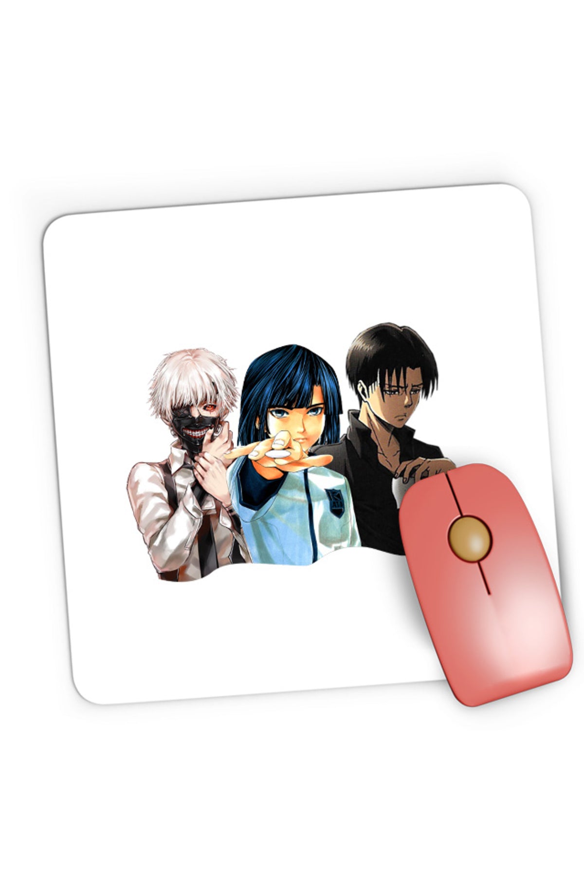 Mousepad Gaming Hikaru no Go Attack on Titan Levi Tokyo Ghoul Kaneki Akira Coffee, 21x19 cm