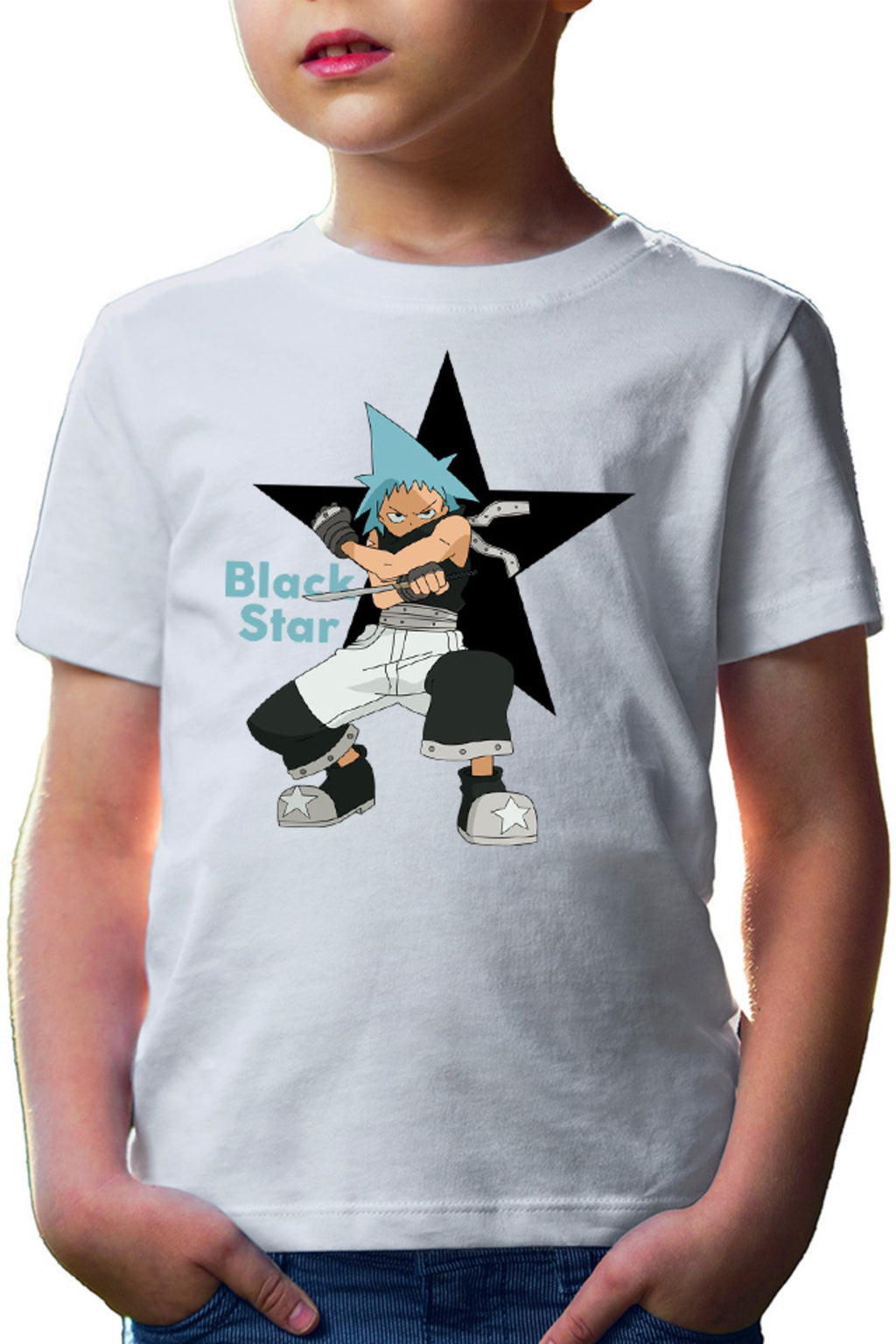 Tricou copii Soul Eater Black Star Otaku Fight Pose Spirit Trap