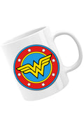 Cana Wonder Woman Logo Symbol Stars Flag Round Marvel DC, alba, 330 ml
