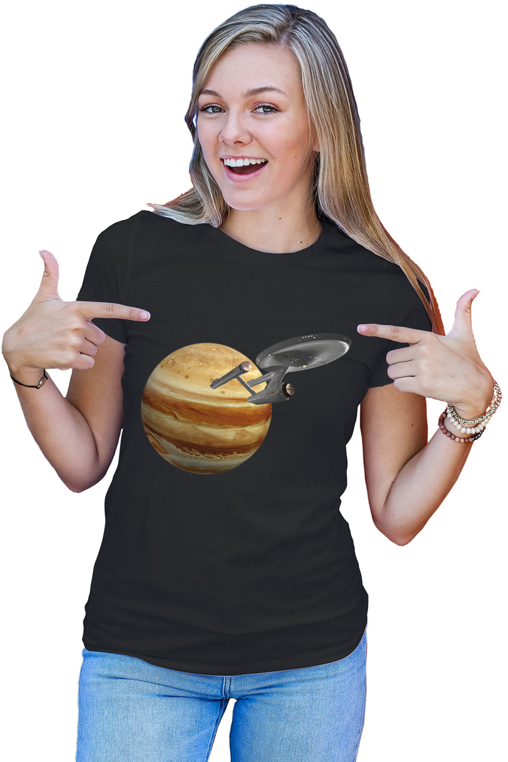 Tricou dama Star Trek USS Enterprise Starship Jupiter