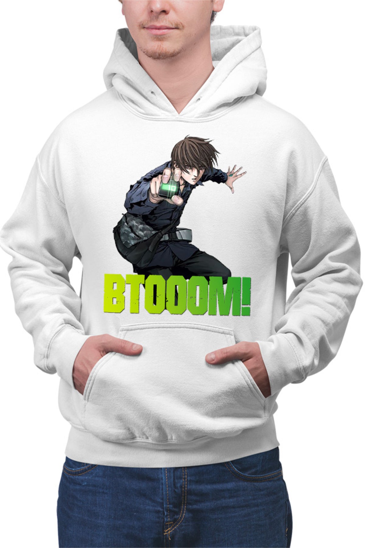 Hanorac barbati Btooom! Sakamoto Ryouta Student Trick Anime Action Gore