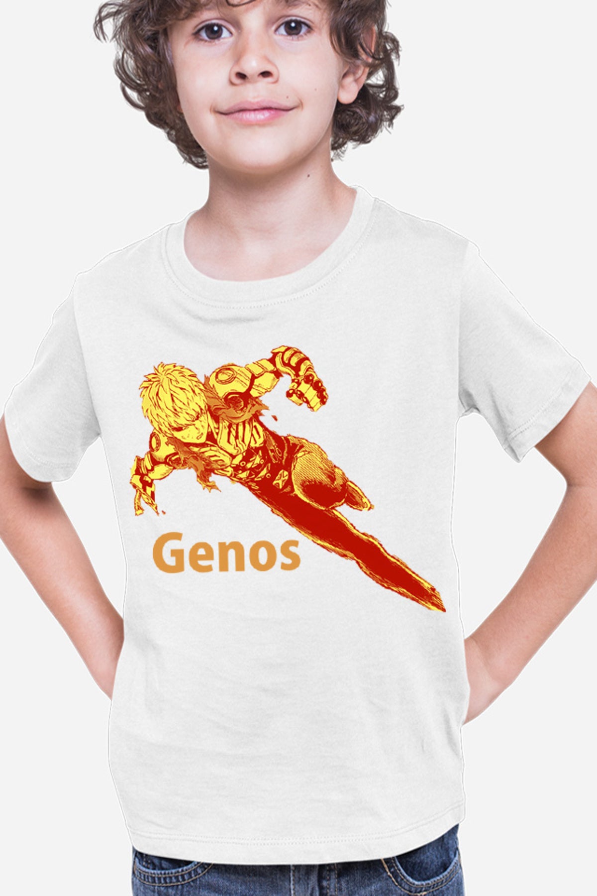 Tricou copii One-Punch Man Genos Robot Android Super Powers