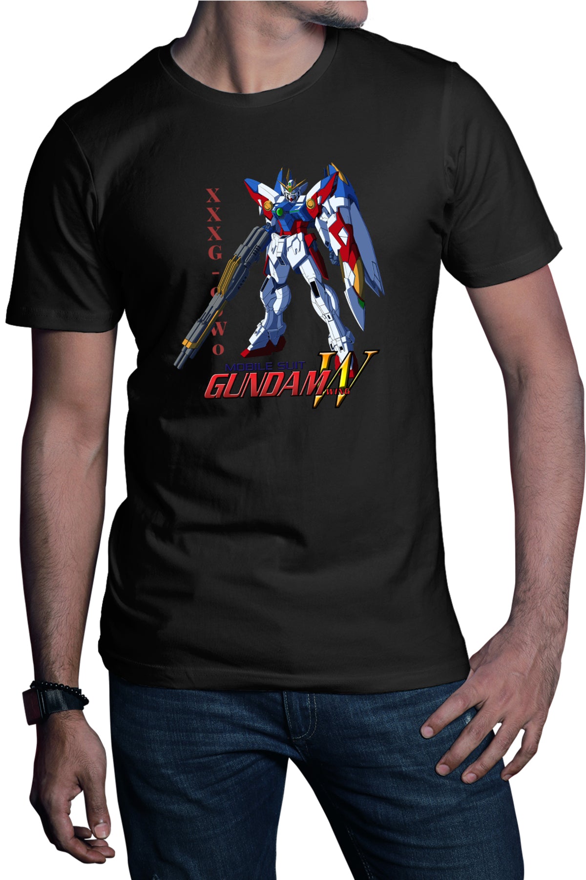 Tricou barbati dam Wing Heero Colorful