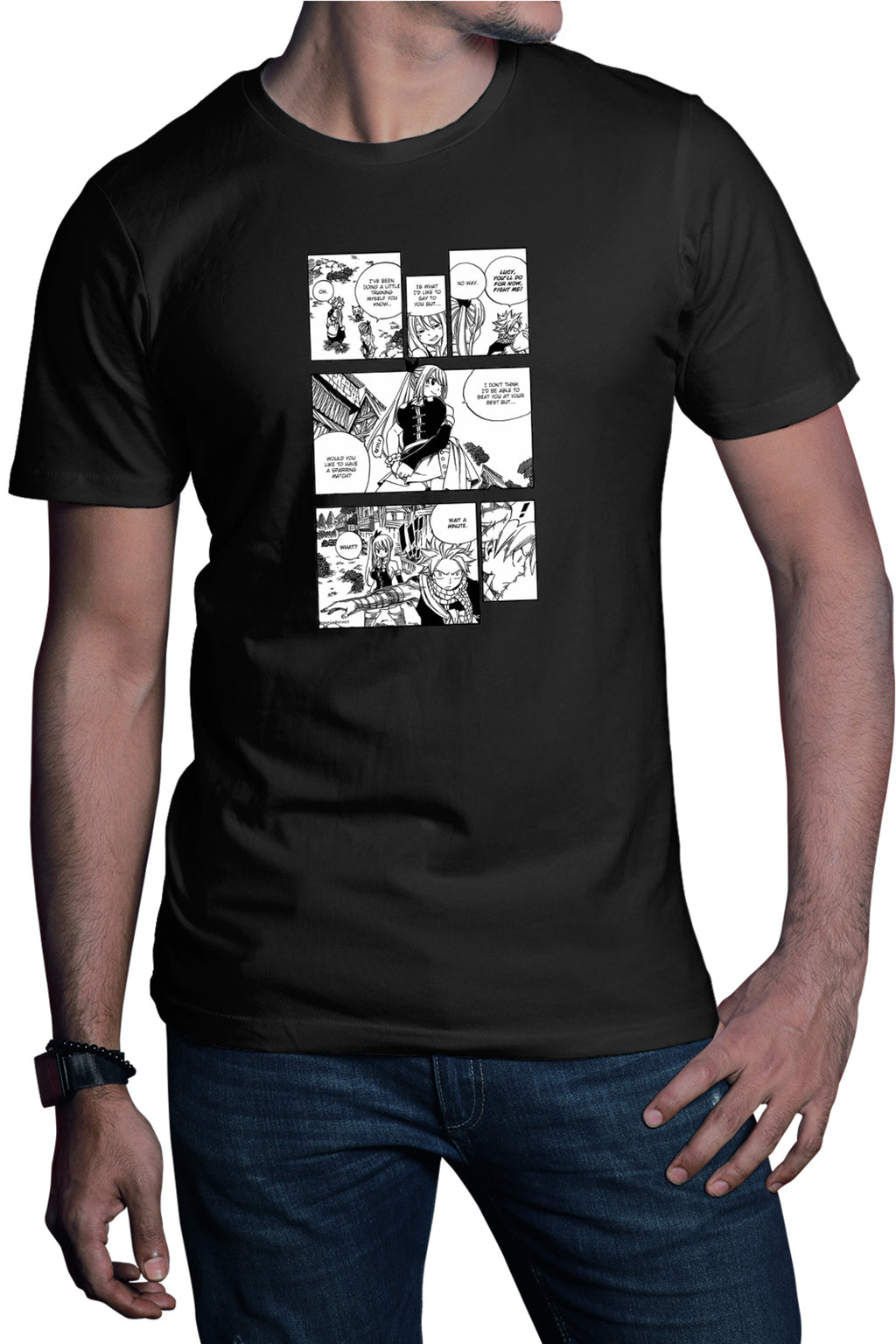 Tricou barbati Fairy Tail Sparring Match Panel Manga