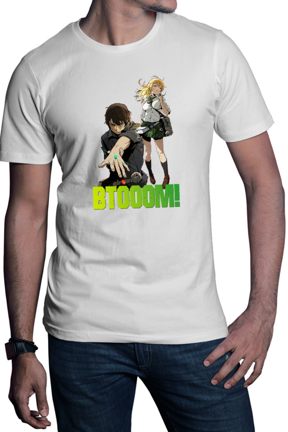 Tricou barbati Btooom! Sakamoto Ryouta Himiko Team Junya Inoue Combat Arms