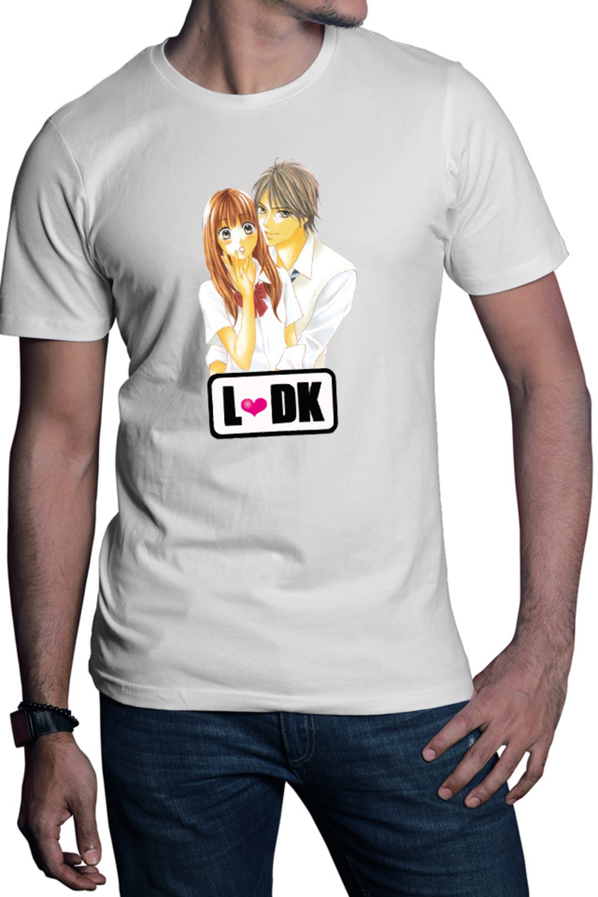 Tricou barbati LDK Nishimori Shuusei Love Heart School