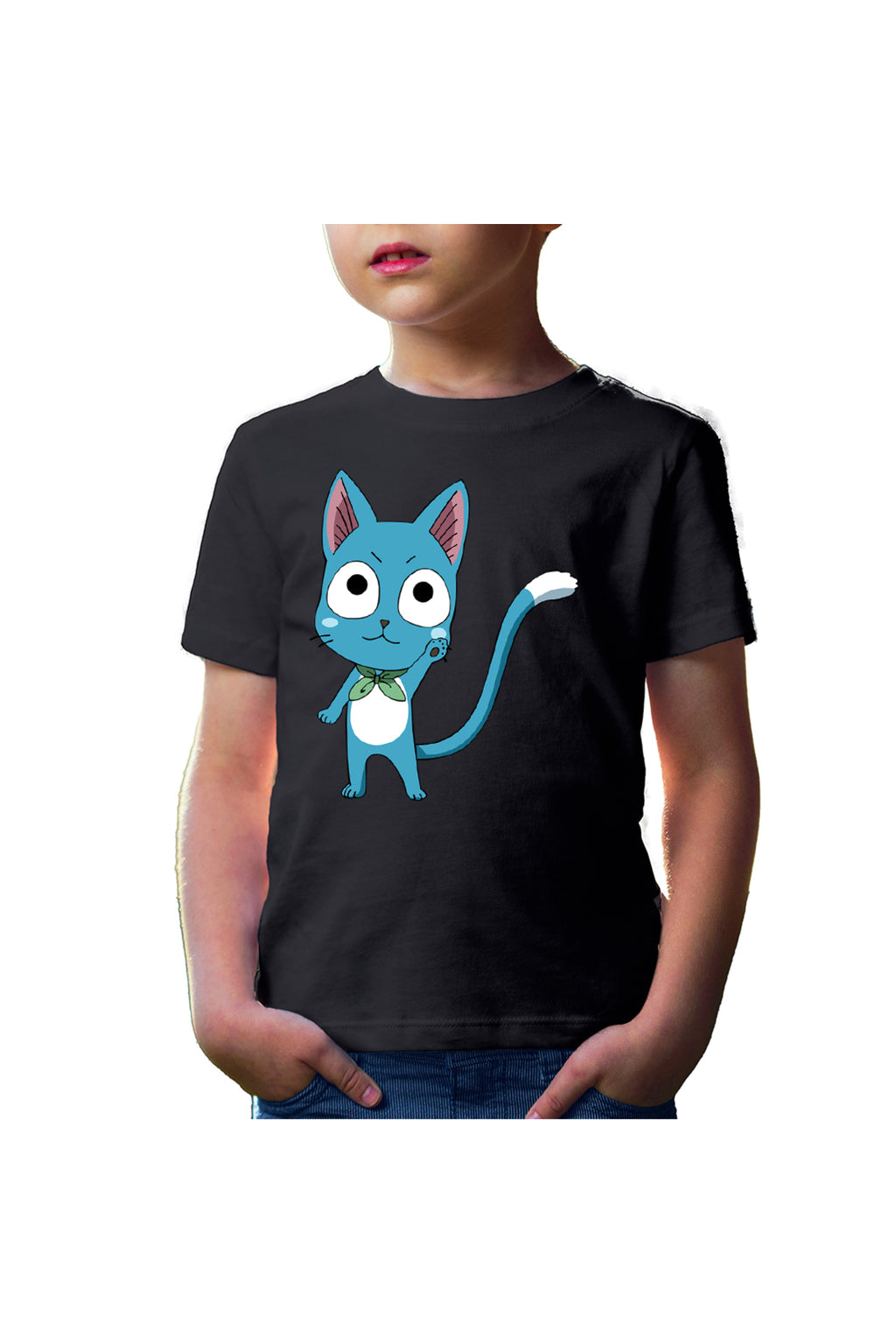 Tricou copii Fairy Tail Happy Cat Ninja City Mustang