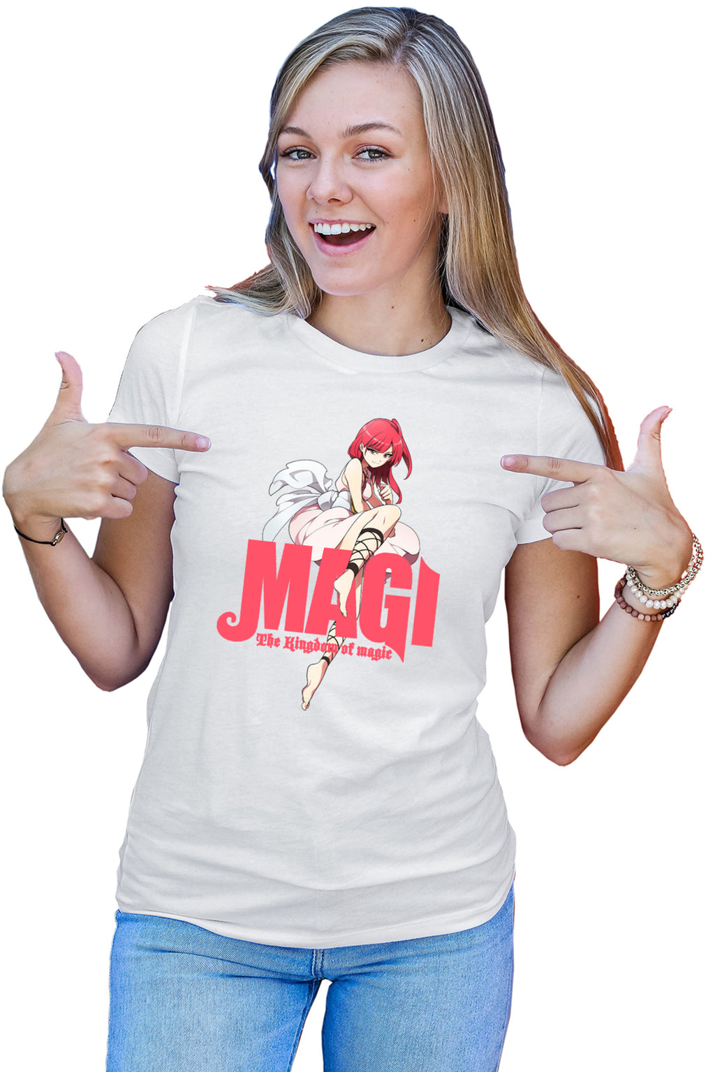 Tricou dama Magi The Labyrinth of Magic Morgiana Fight Jump