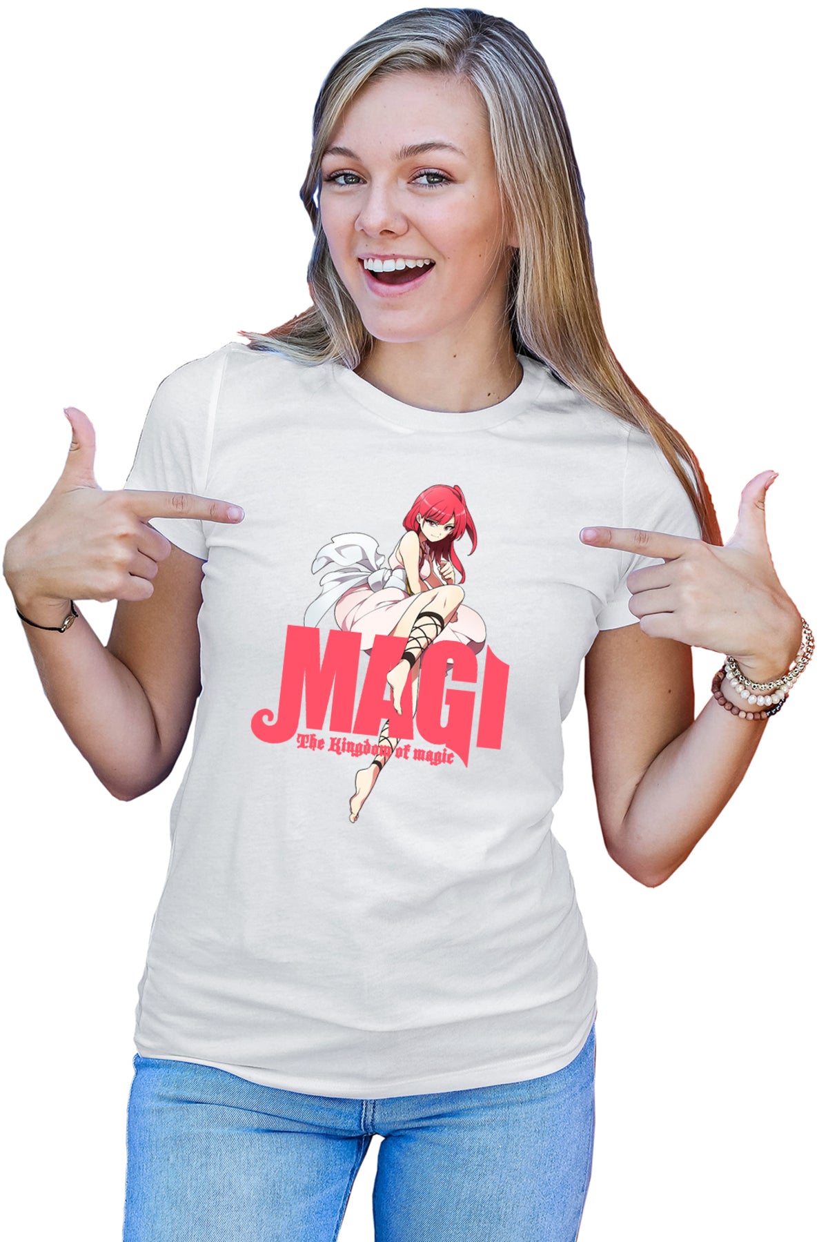 Tricou dama Magi The Labyrinth of Magic Morgiana Fight Jump