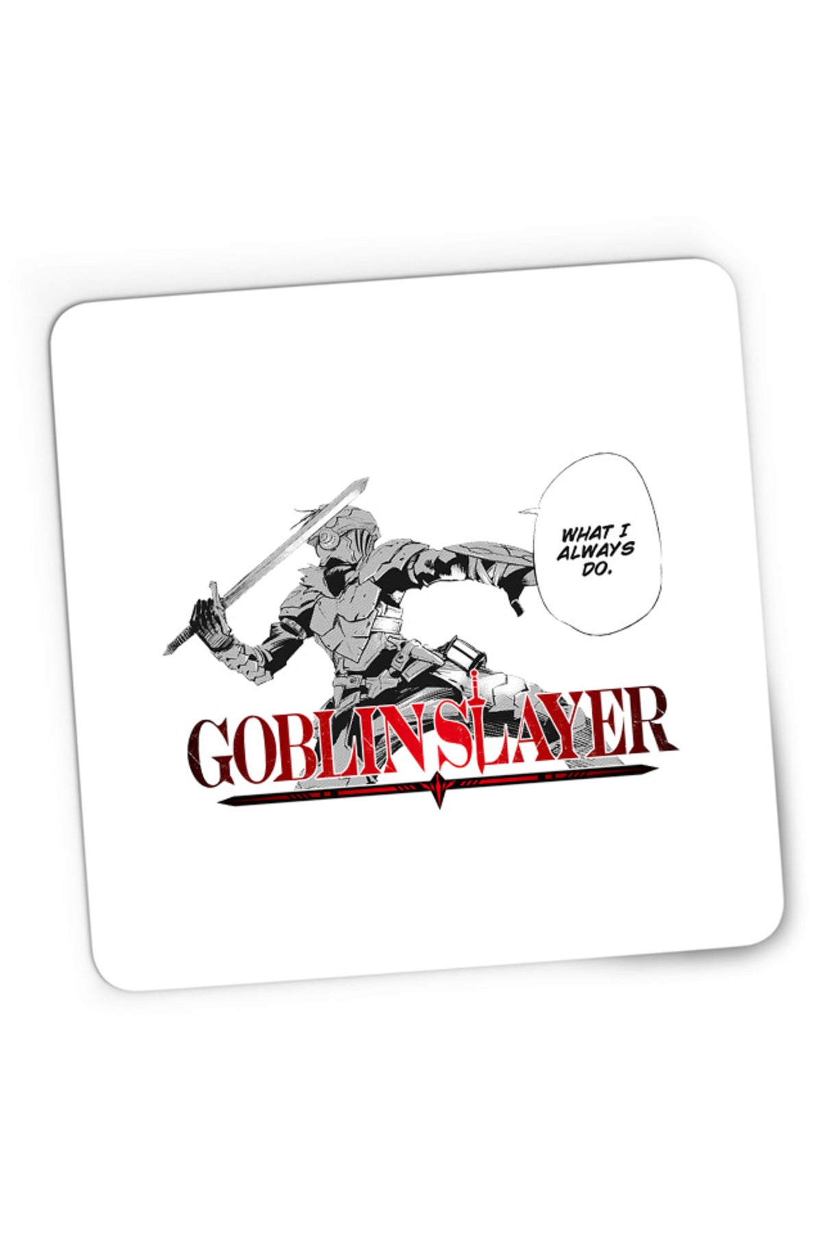 Mousepad Gaming Goblin Slayer Claymore Knight Fast Anime Shounen Martial Arts, 21x19 cm