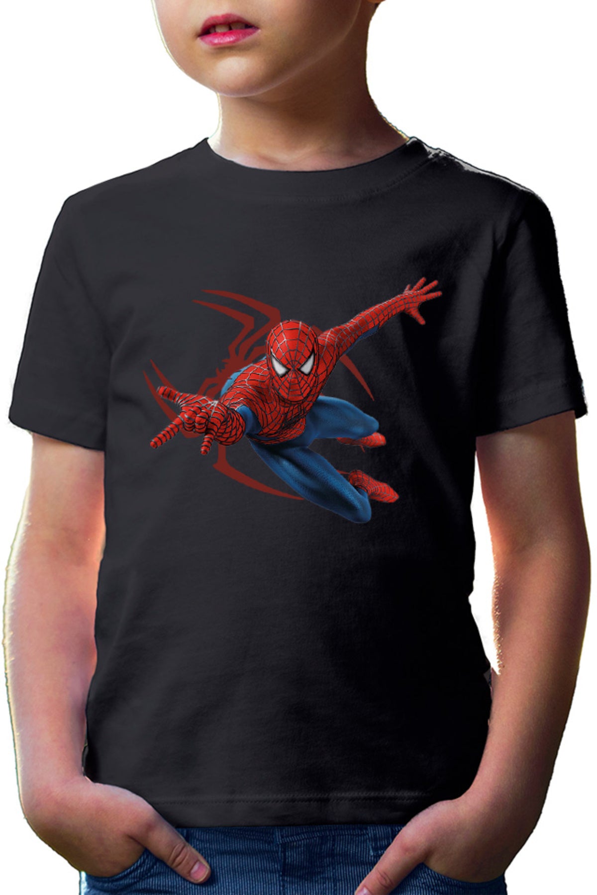Tricou copii Spiderman Logograph Web Jump Marvel Stan