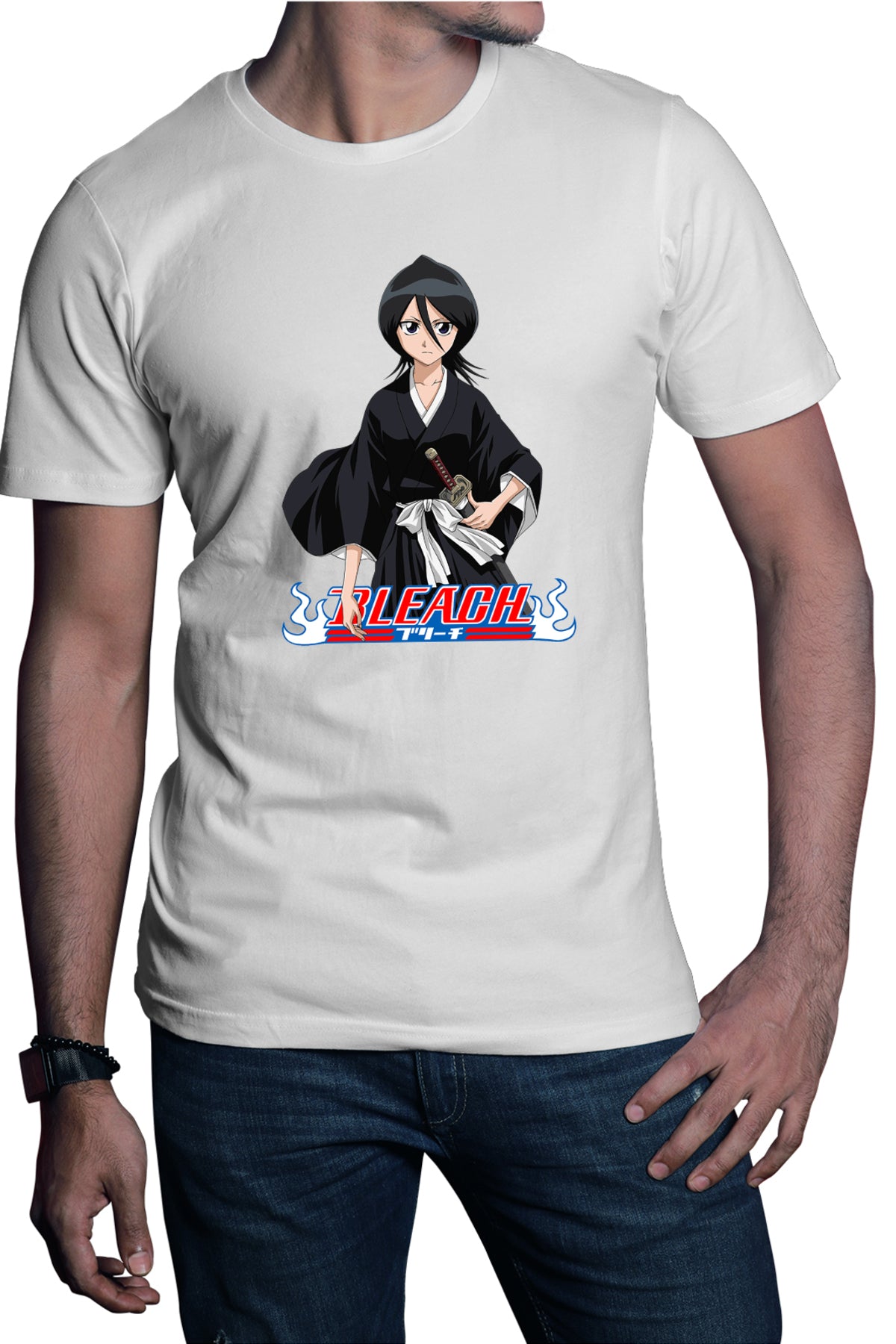 Tricou barbati Bleach Rukia Kuchiki Anime Manga Girl Shaolin