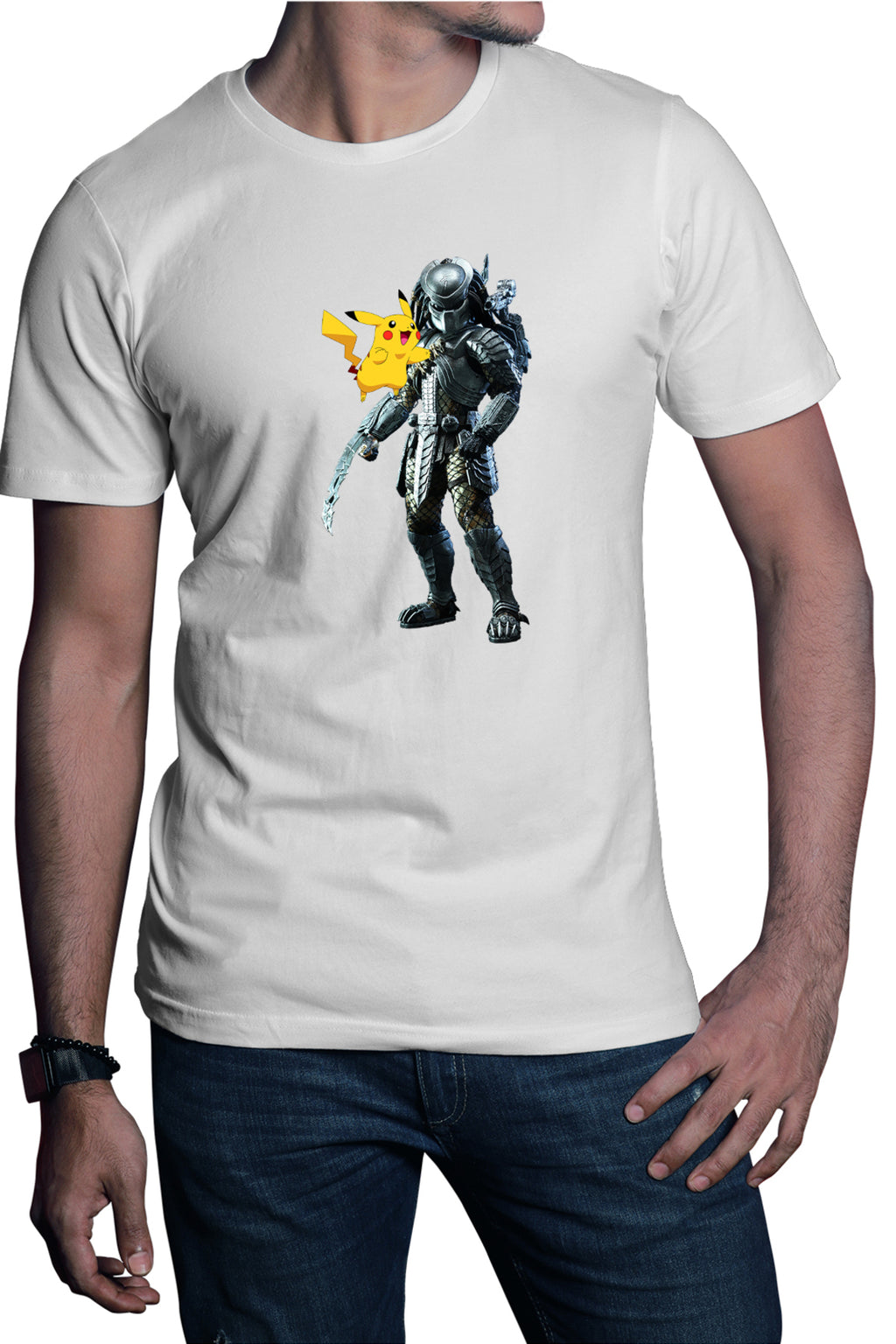 Tricou barbati Predator Vs Alien Pikachu Pokemon Mania