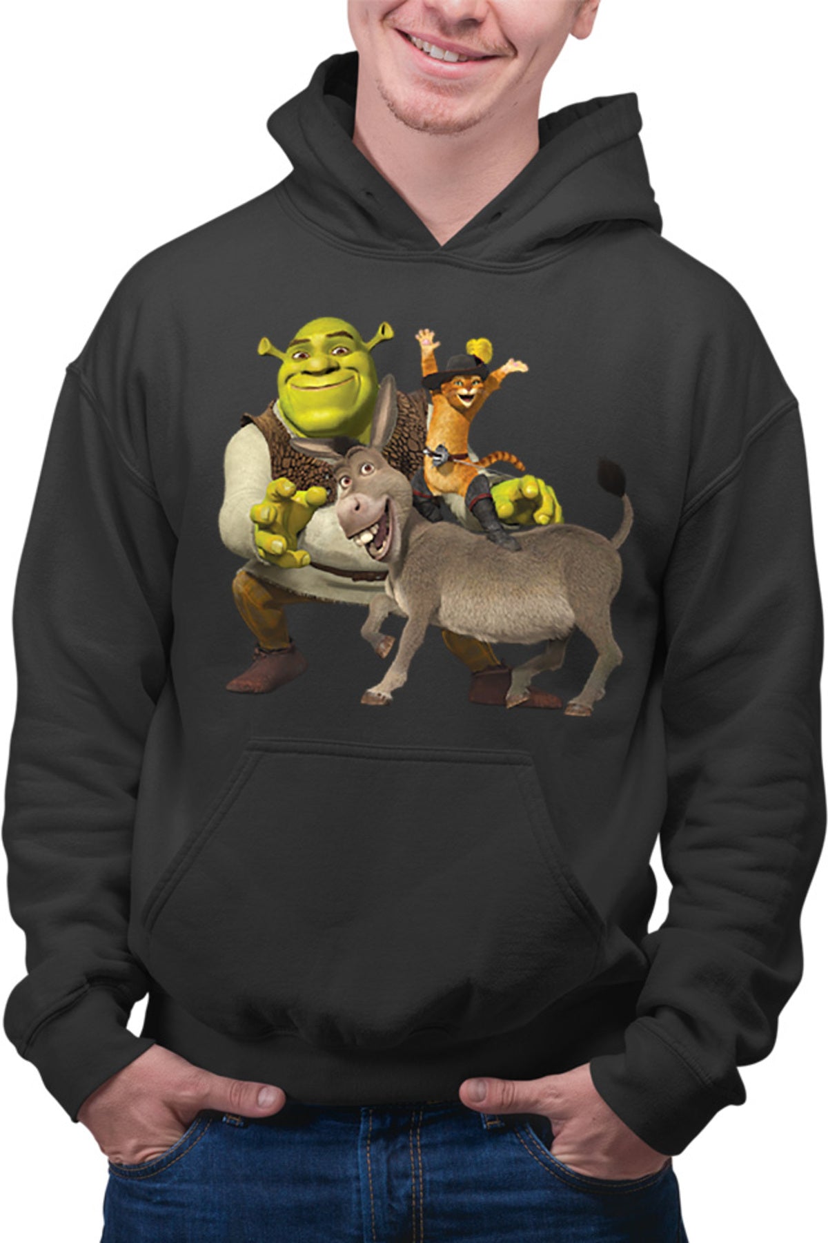 Hanorac barbati Shrek Donkey Puss In The Boots Story