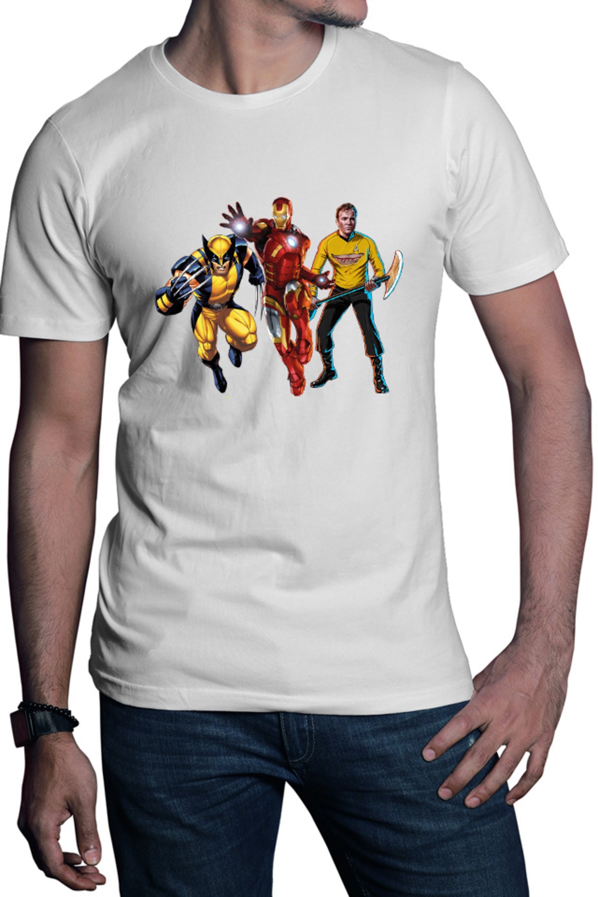 Tricou barbati Ironman Star Trek Wolverine Universe DC